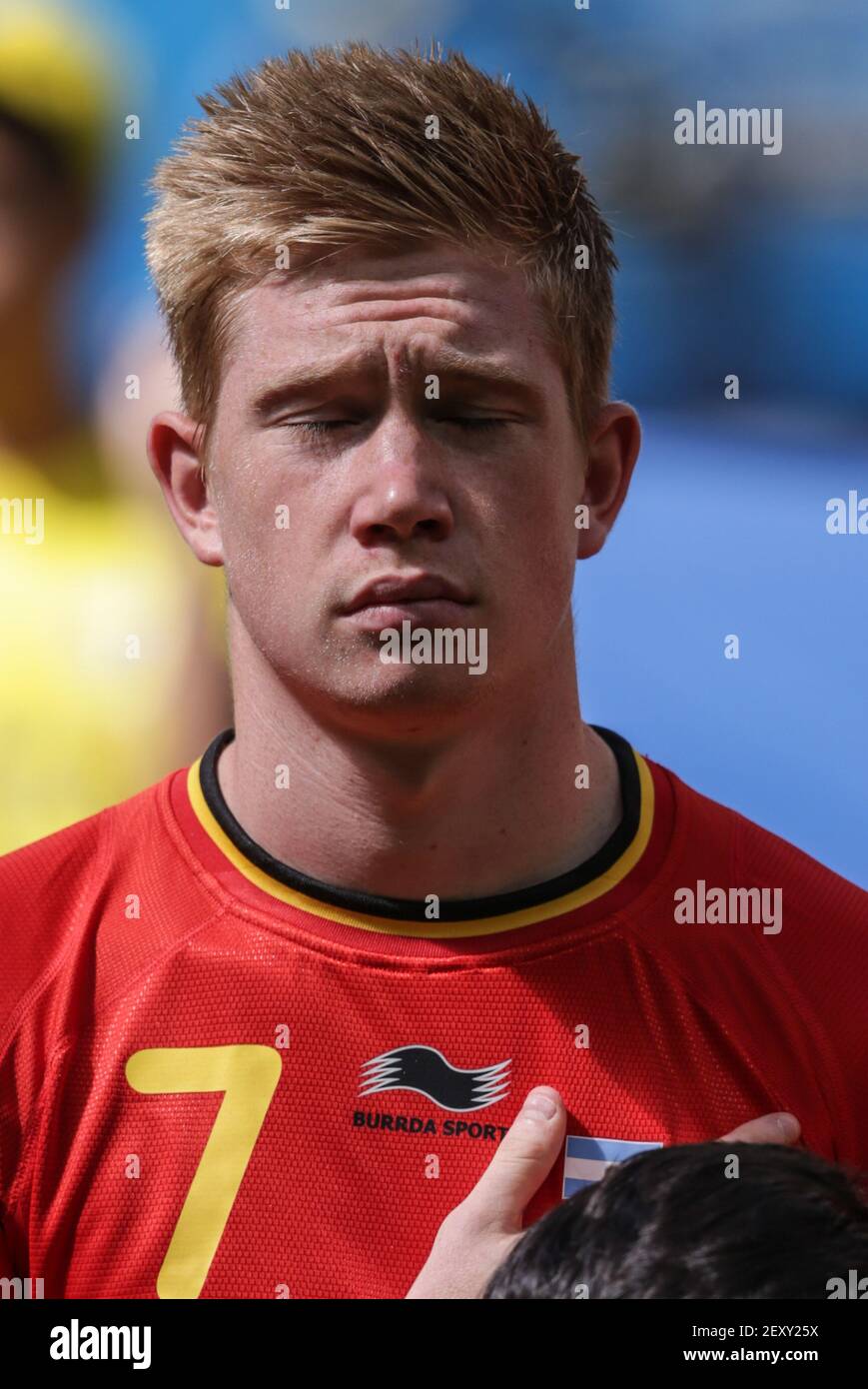 Belgium's Kevin DE BRUYNE during the 2014 FIFA World Cup Quarter-final, soccer match between Argentina and Belgium, in National Stadium in Brasilia, Brazil, on July 5, 2014. Photo by Andre Chaco/Fotoarena/Sipa USA Stock Photo
