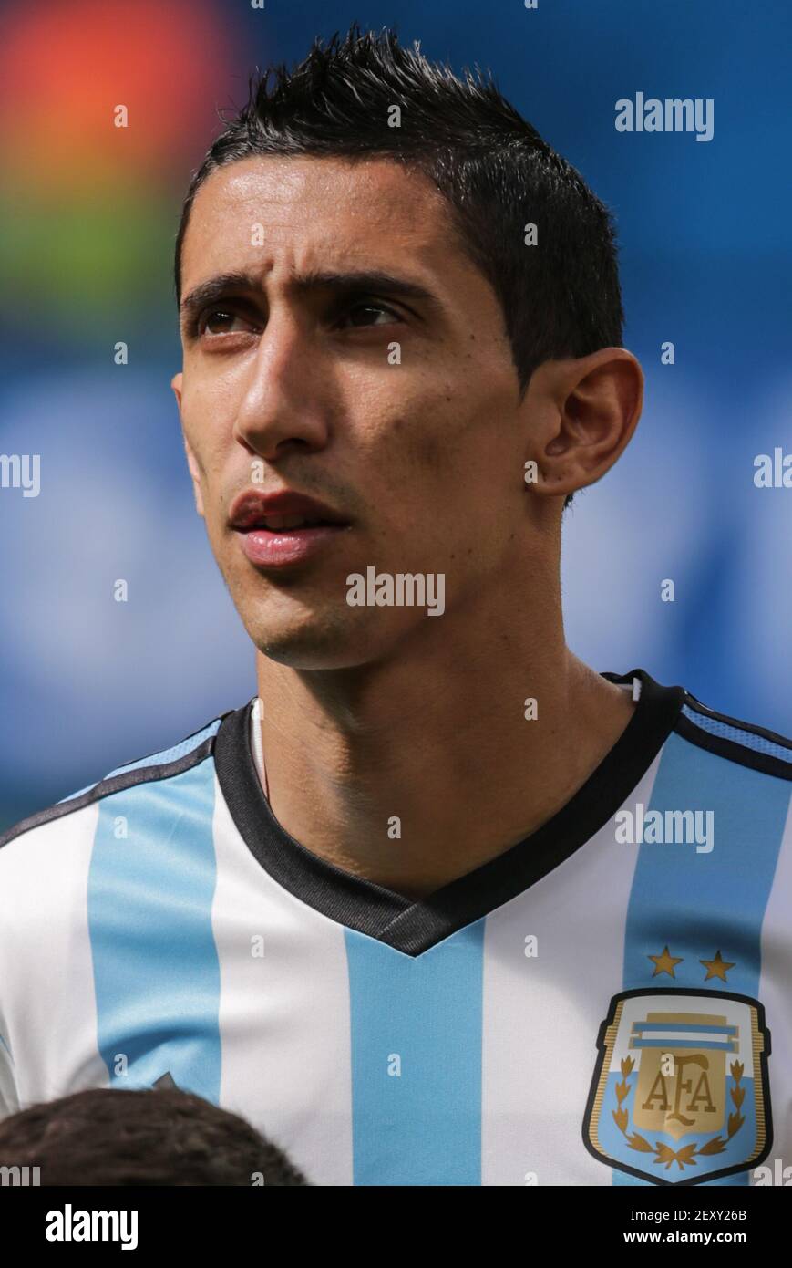 Argentina's Angel DI MARIA during the 2014 FIFA World Cup Quarter-final,  soccer match between Argentina and Belgium, in National Stadium in  Brasilia, Brazil, on July 5, 2014. Photo by Andre Chaco/Fotoarena/Sipa USA