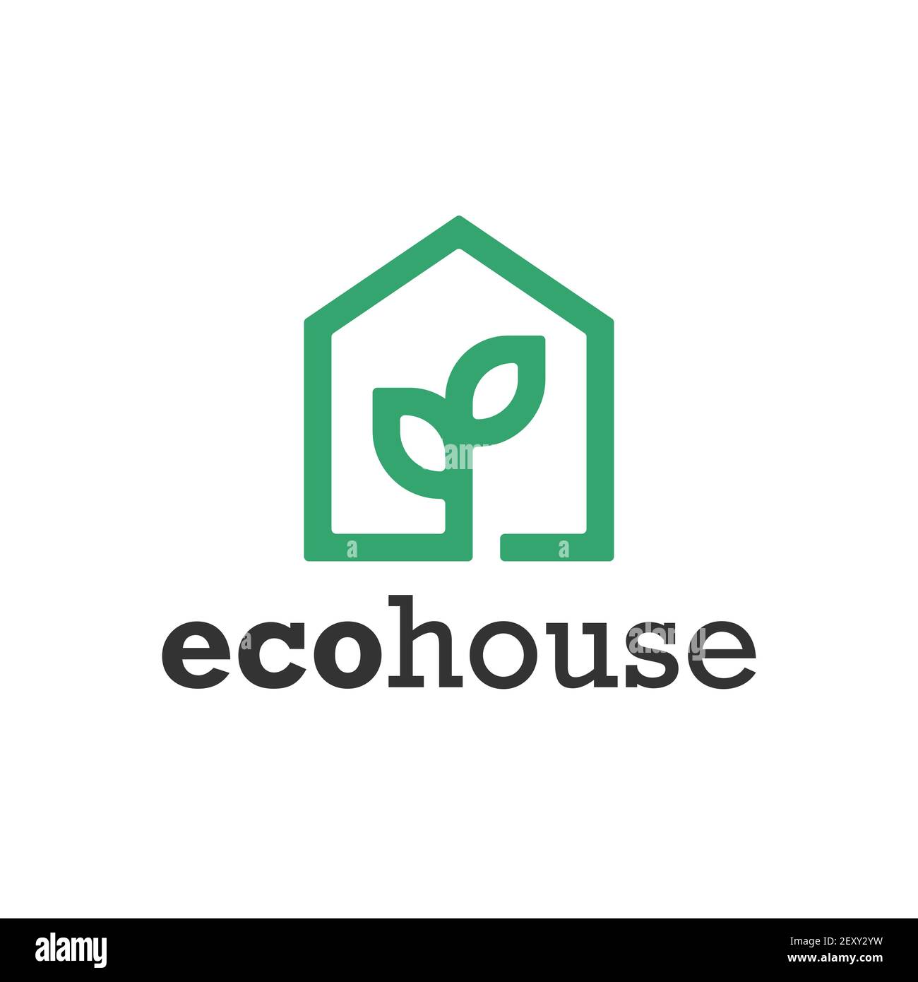 Green Eco House Symbol. Web Icon Logo Template Design Element Stock ...