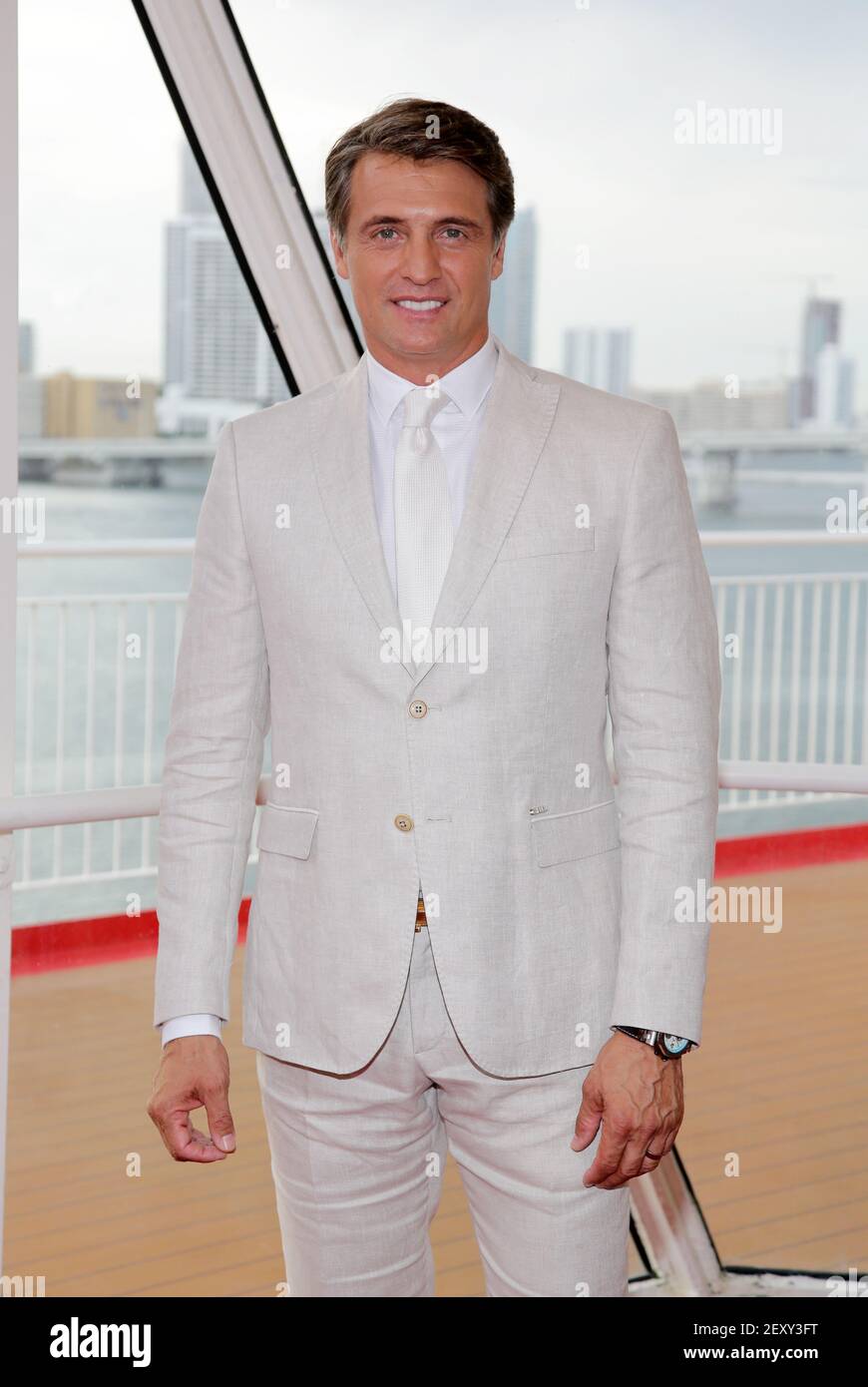 Juan Soler attends the red carpet on board the Bimini Super Fast during