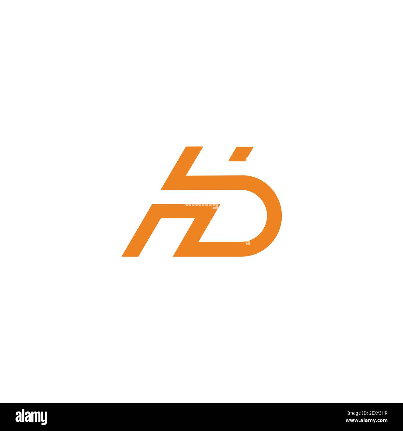 abstract letter hd simple geometric line logo vector Stock Vector