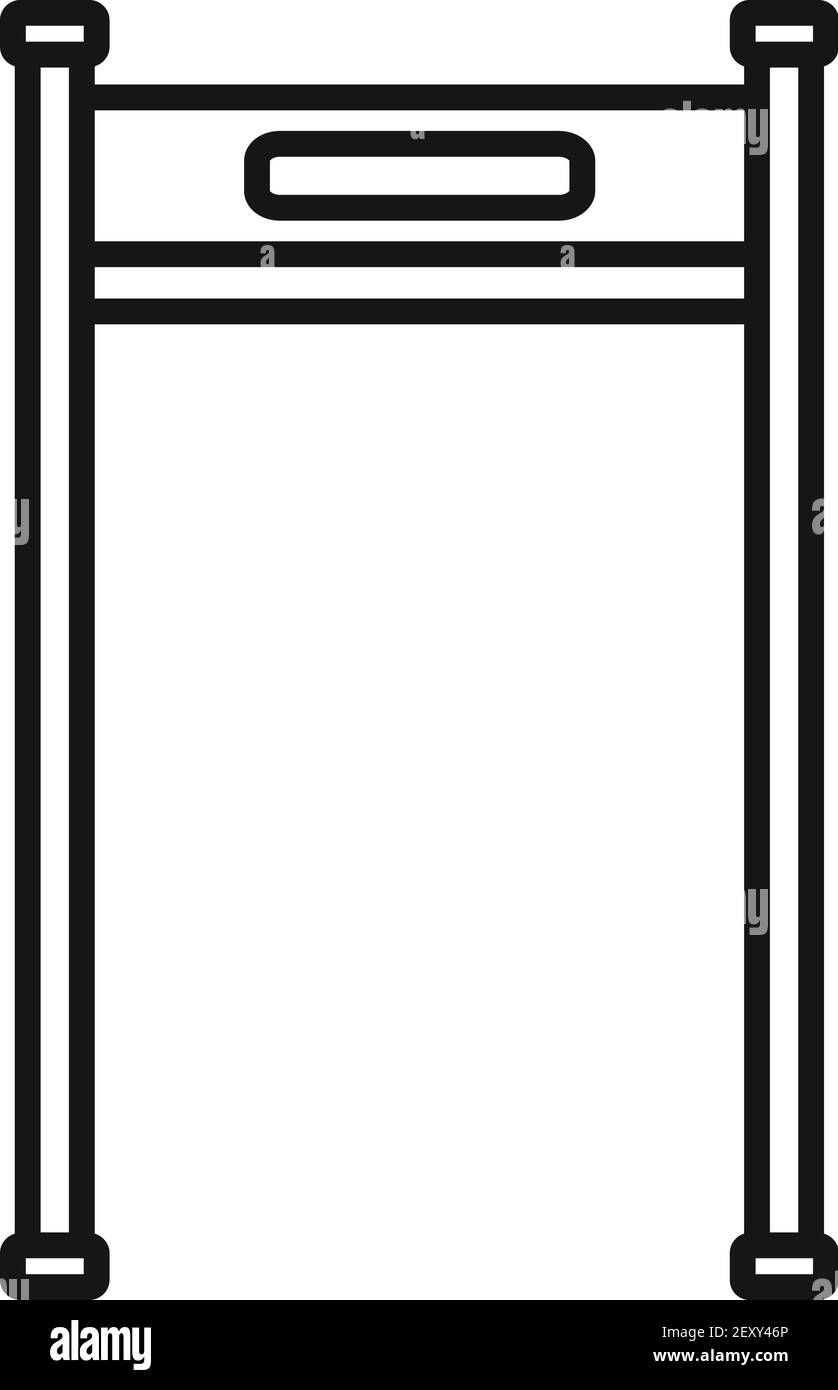 Gate metal detector icon, outline style Stock Vector Image & Art - Alamy