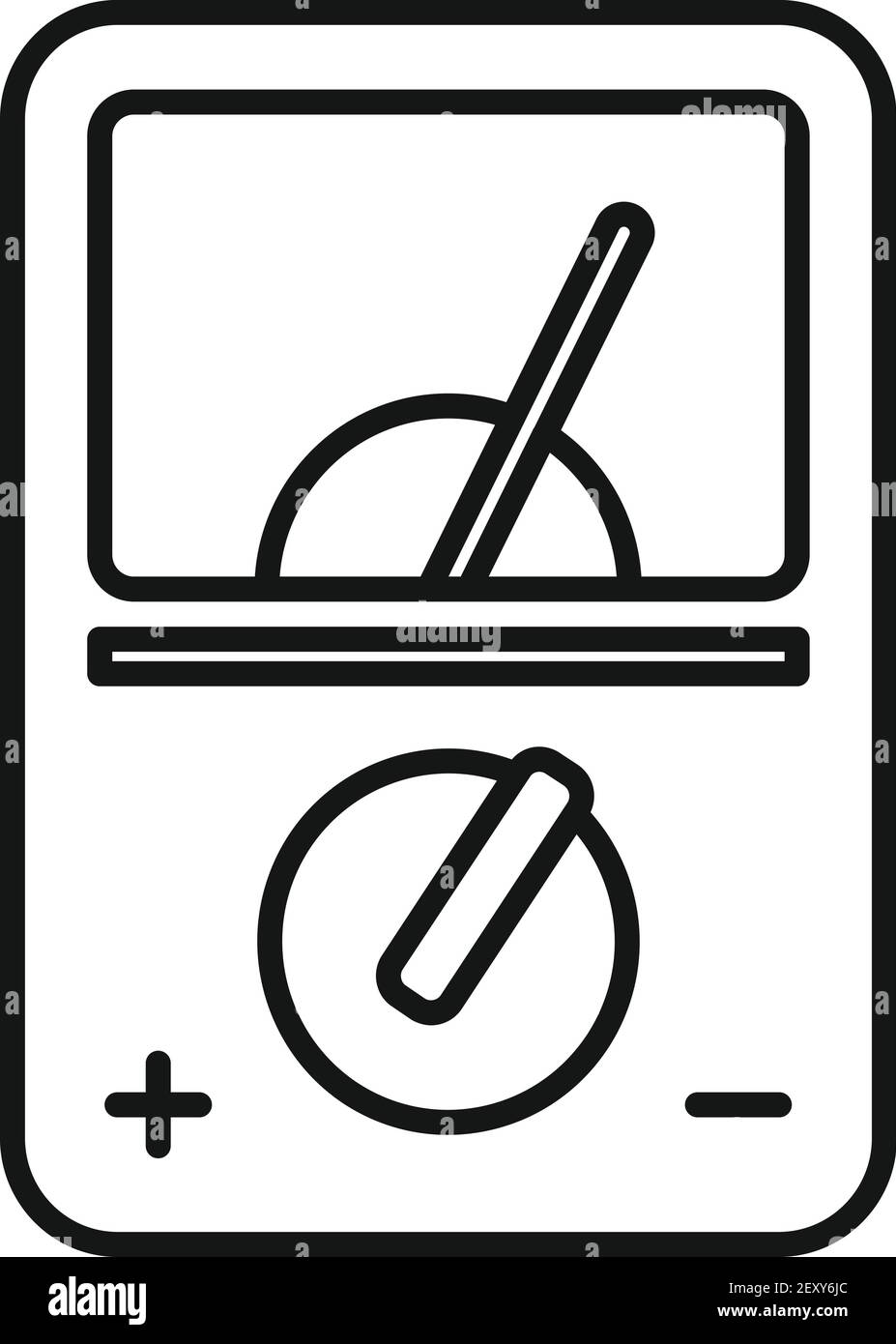 Radio multimeter icon, outline style Stock Vector