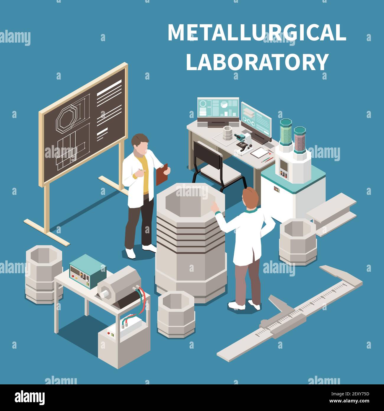 Metallurgical laboratory Stock Vector Images Alamy