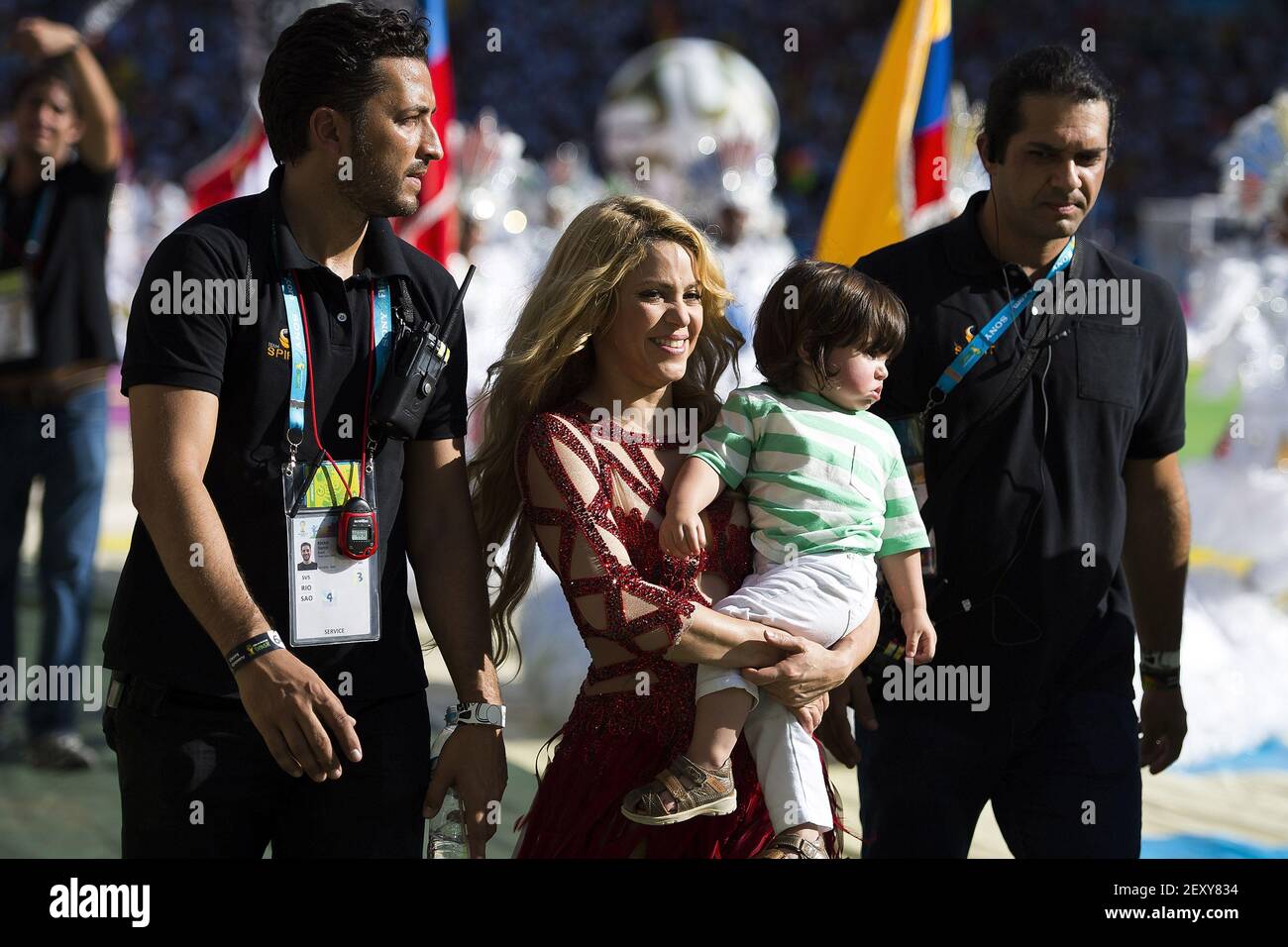 SHAKIRA during the 2014 FIFA World Cup closing ceremony in Maracana