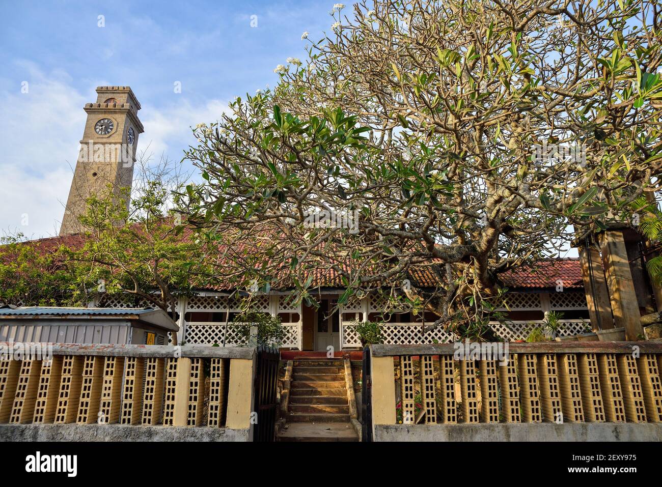 Old clock tower in Galle, Sri Lanka Stock Photo Alamy