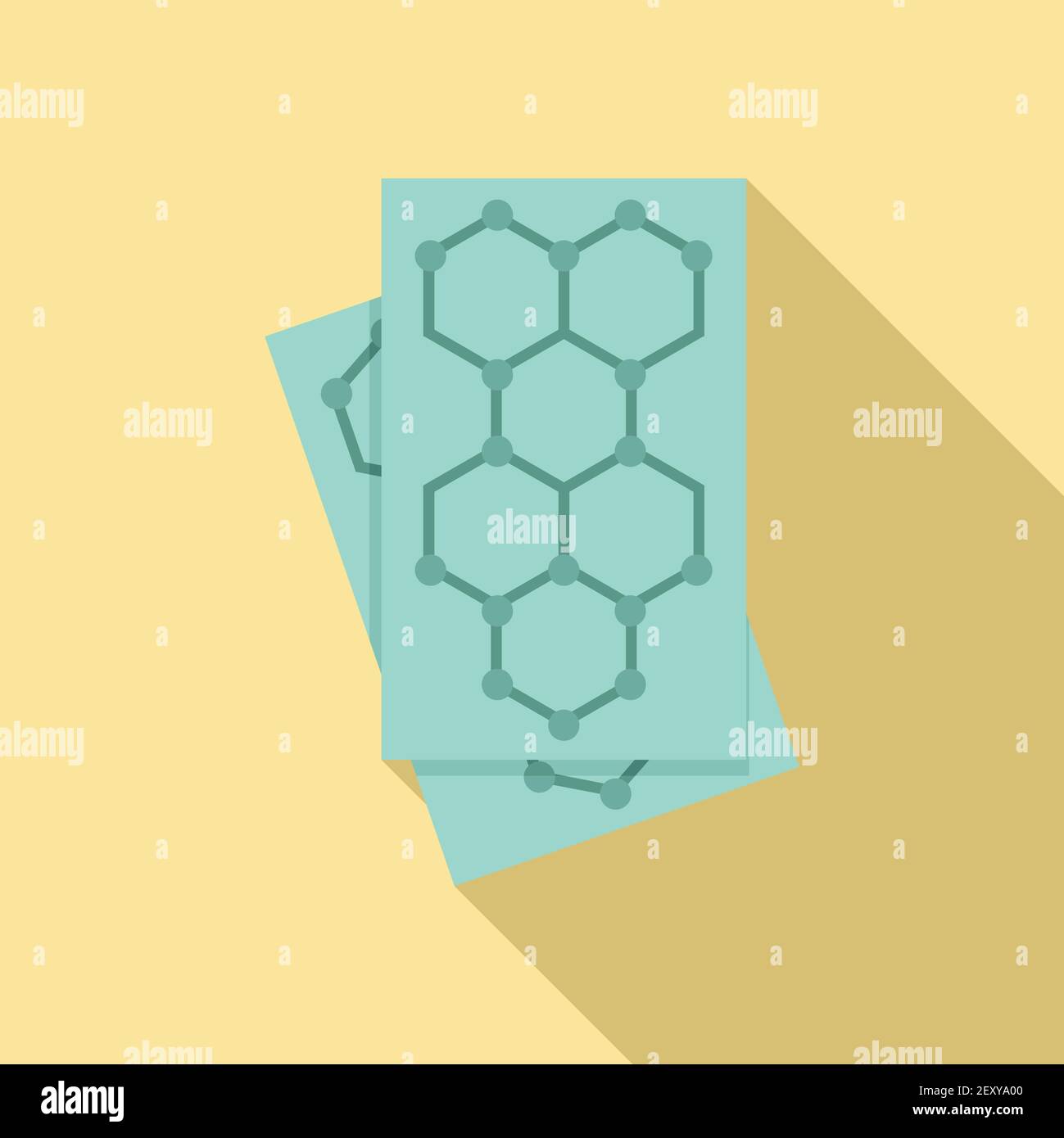 Nanotechnology icon, flat style Stock Vector