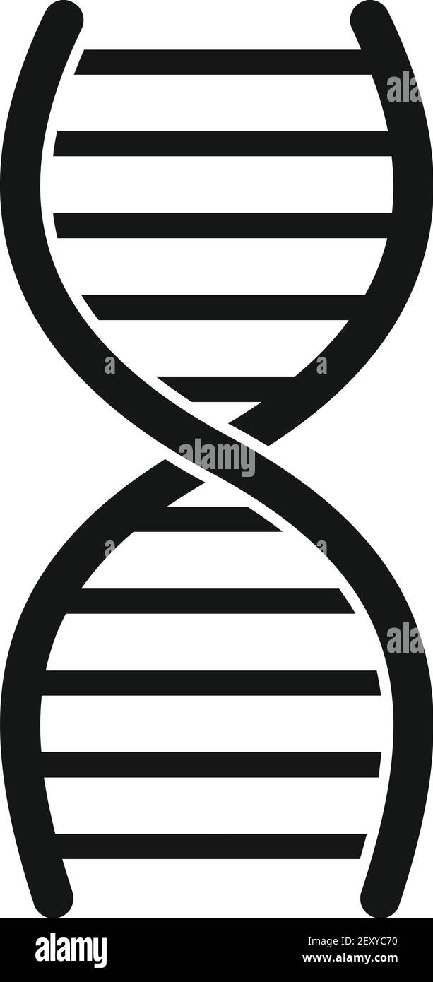 Nanotechnology dna icon, simple style Stock Vector