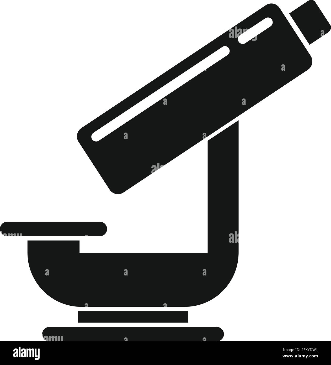 Nanotechnology microscope icon, simple style Stock Vector