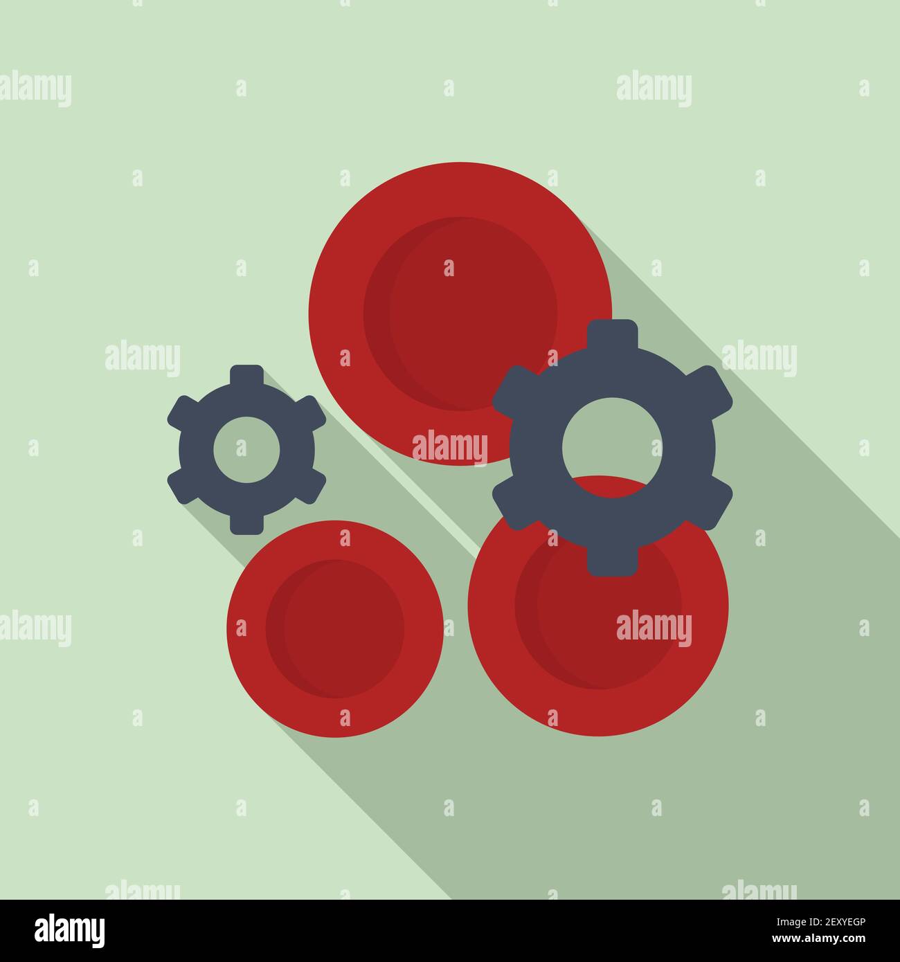 Blood nanotechnology icon, flat style Stock Vector