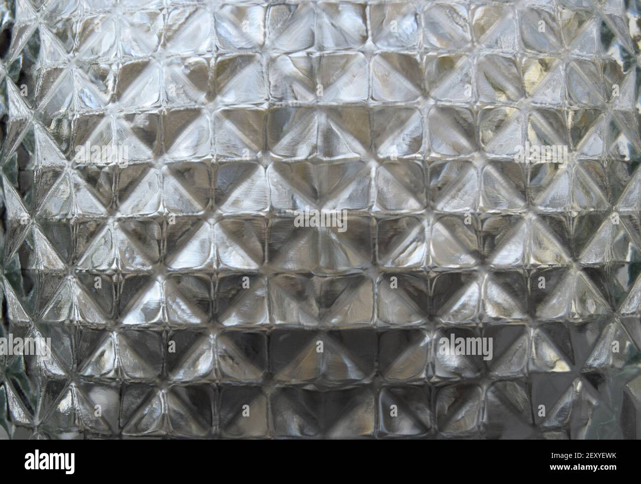 Diamond shaped glass Stock Photo