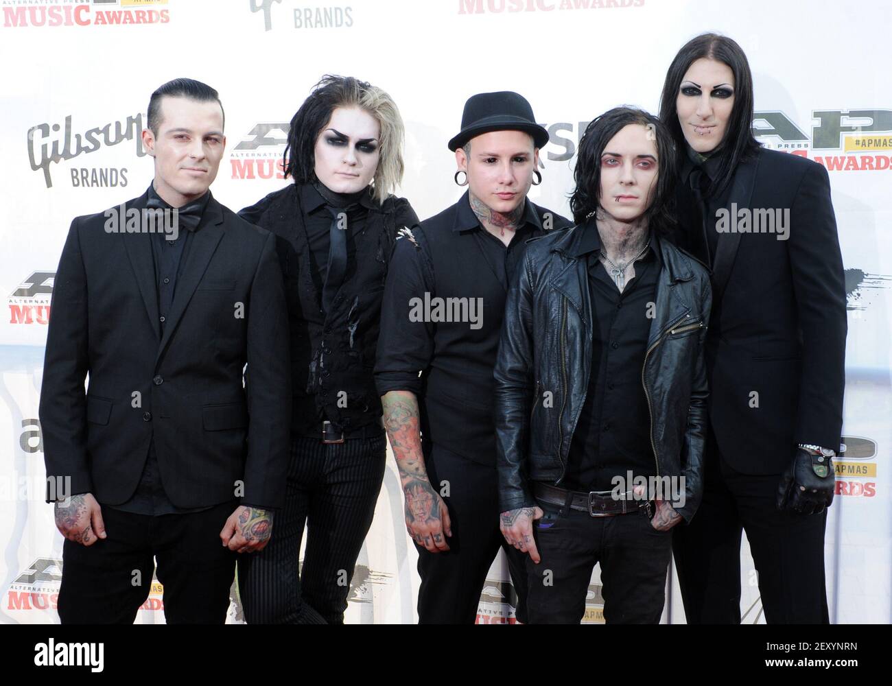 21 July 2014 - Cleveland, OH - Members of the band MOTIONLESS IN WHITE