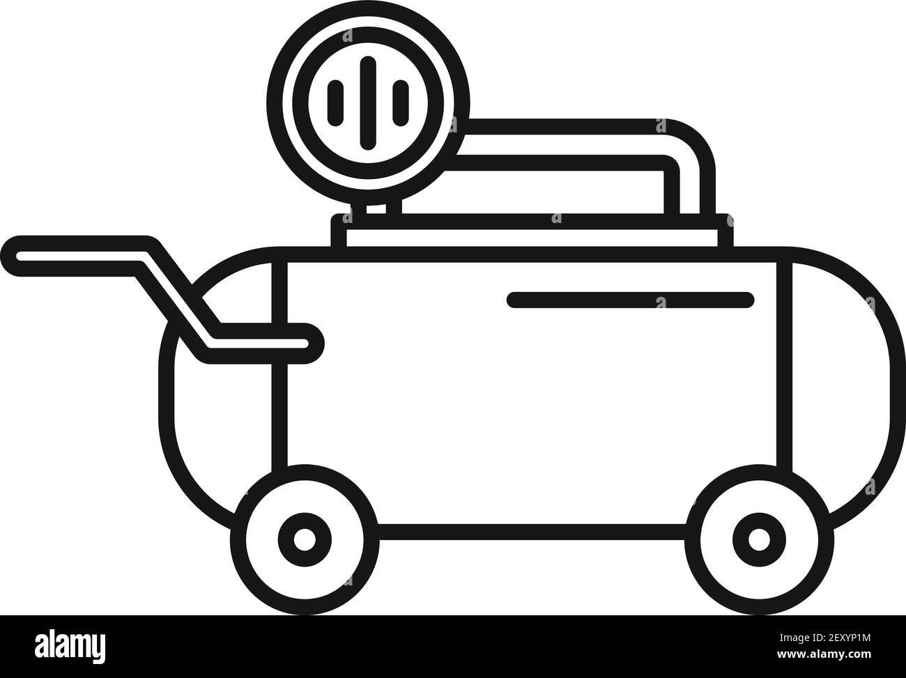 Tool air compressor icon, outline style Stock Vector