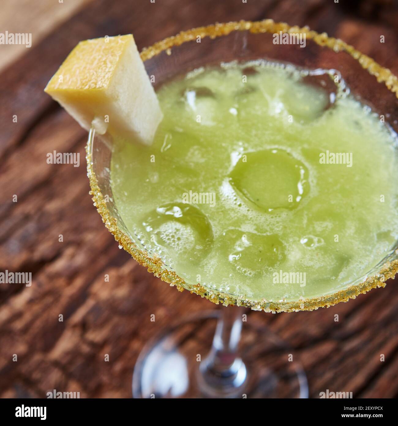 Green margarita melon cocktail Stock Photo Alamy