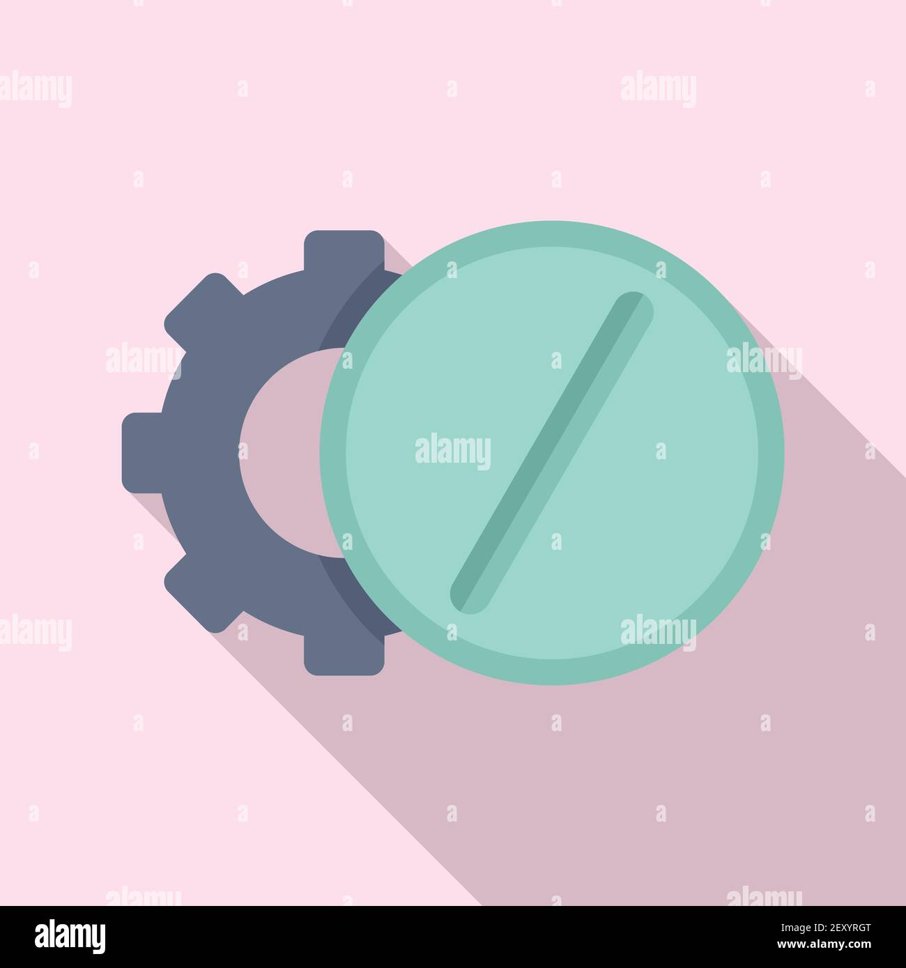 Nanotechnology pills icon, flat style Stock Vector