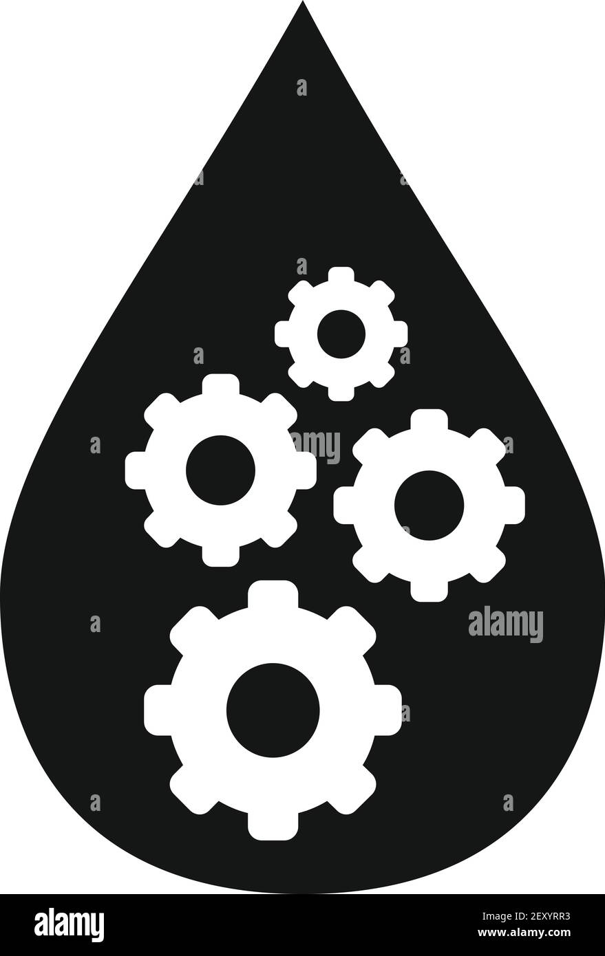 Water drop nanotechnology icon, simple style Stock Vector