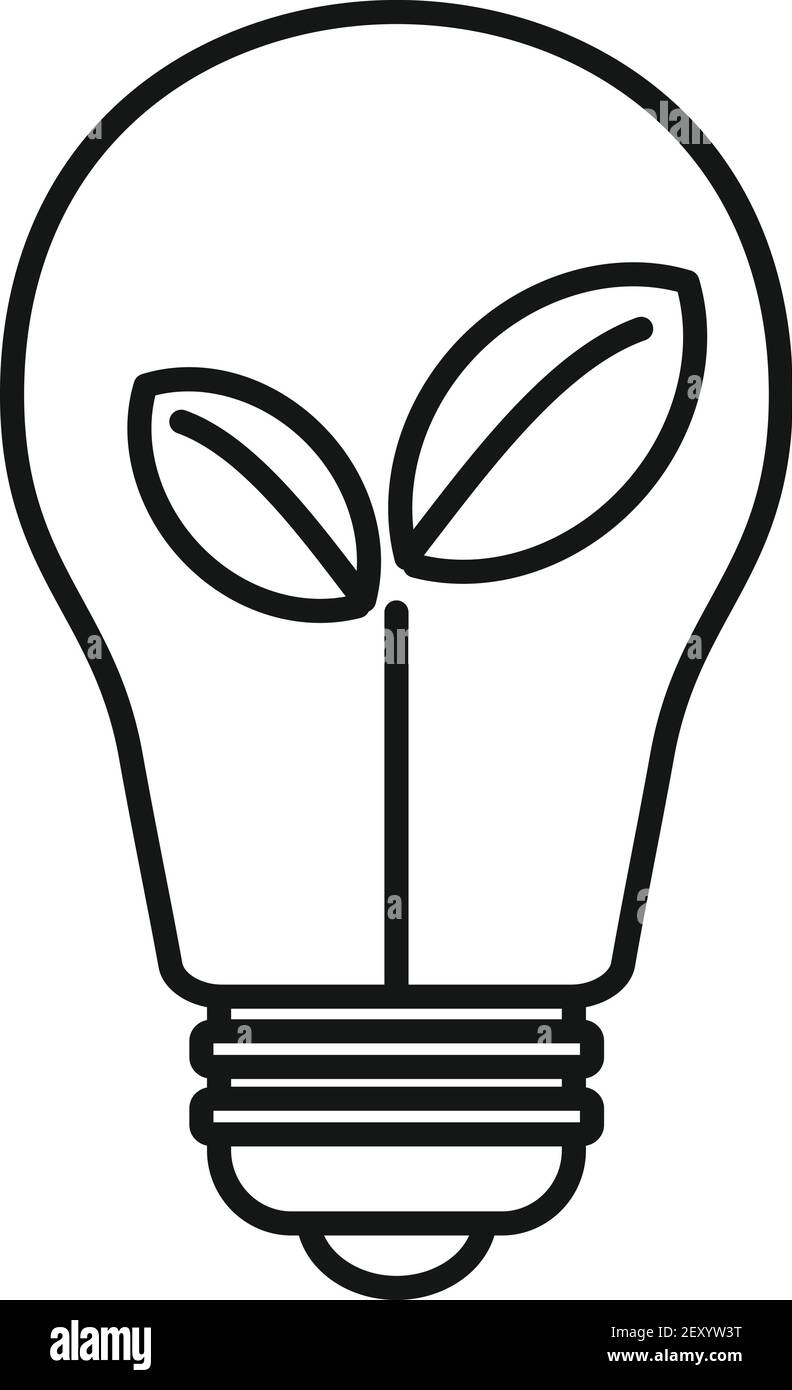 Eco bulb energy icon, outline style Stock Vector Image & Art - Alamy