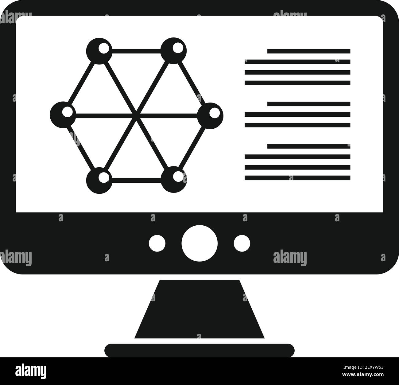 Nanotechnology computer icon, simple style Stock Vector