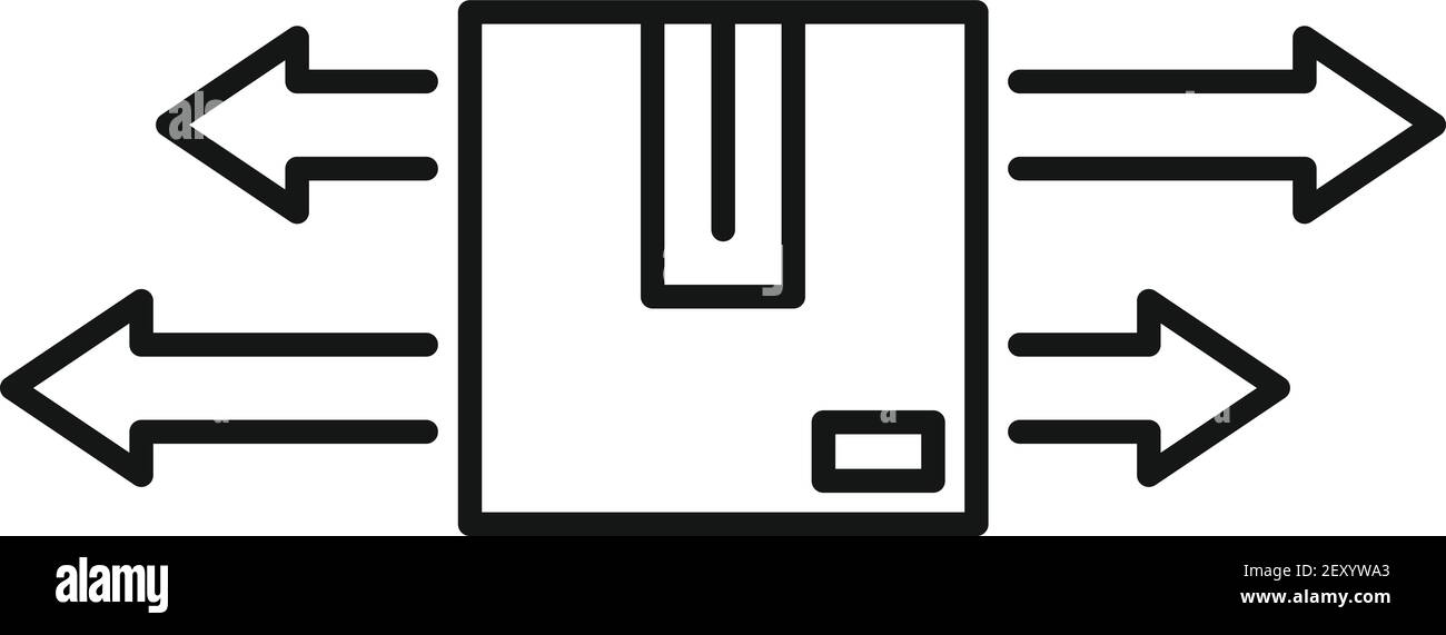 Parcel delivery icon, outline style Stock Vector Image & Art - Alamy
