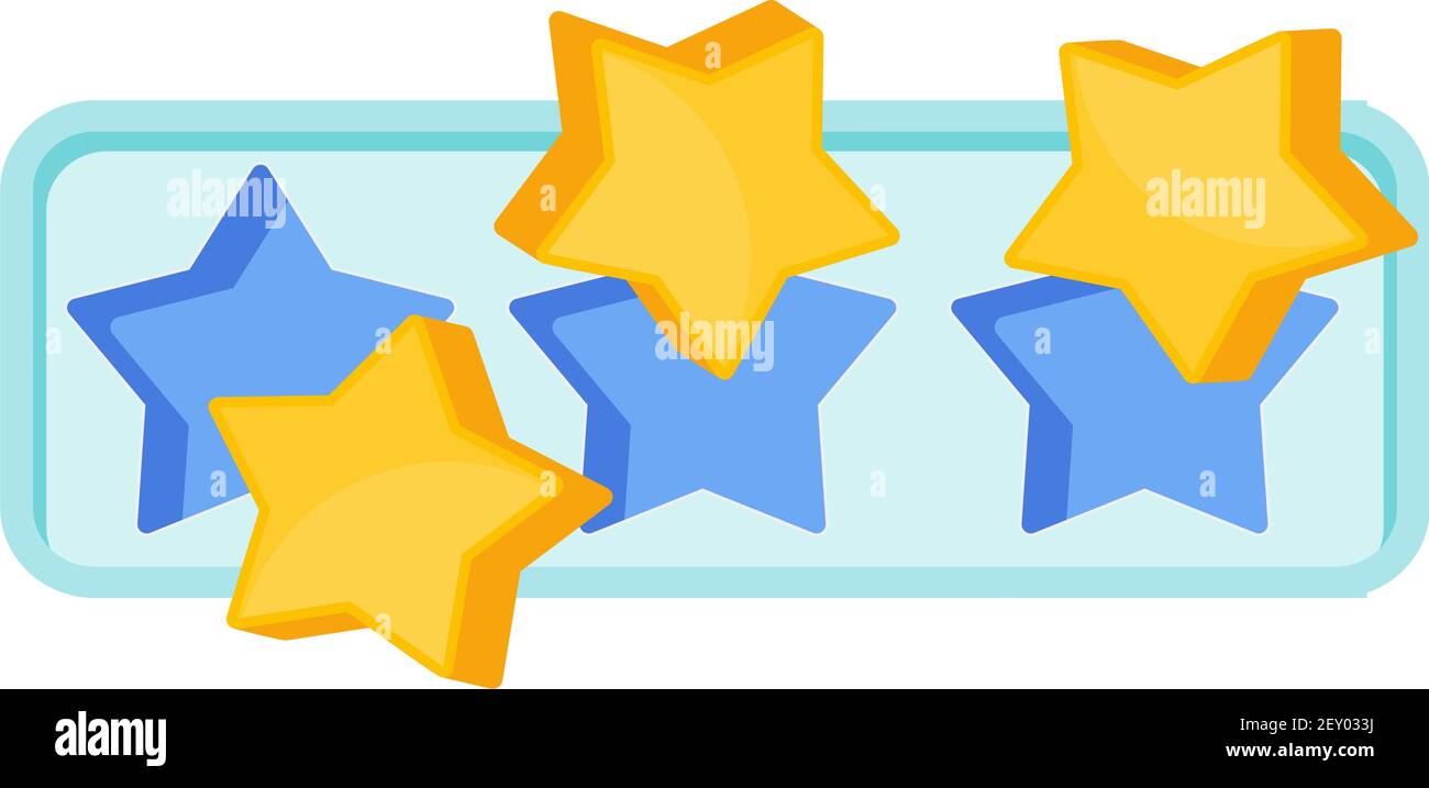 Rating stars. Feedback and evaluation, degree of satisfaction Stock Vector