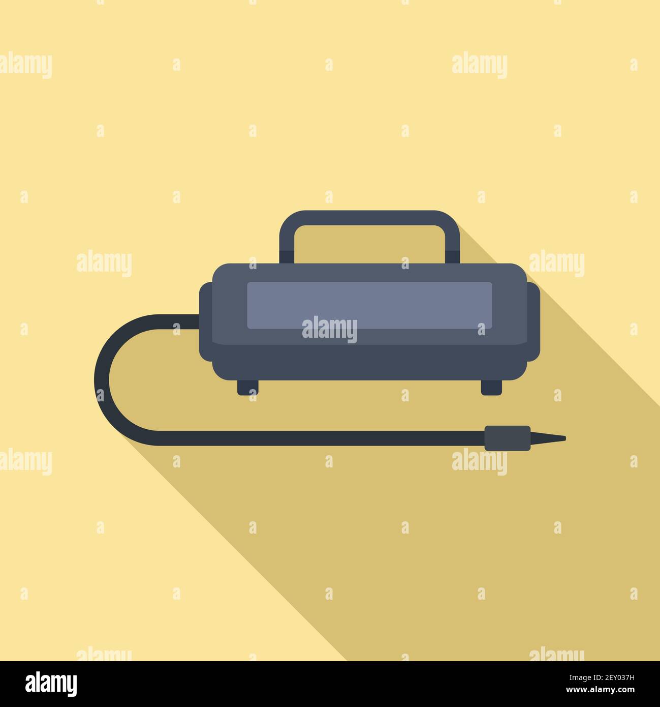Stapler air compressor icon, flat style Stock Vector