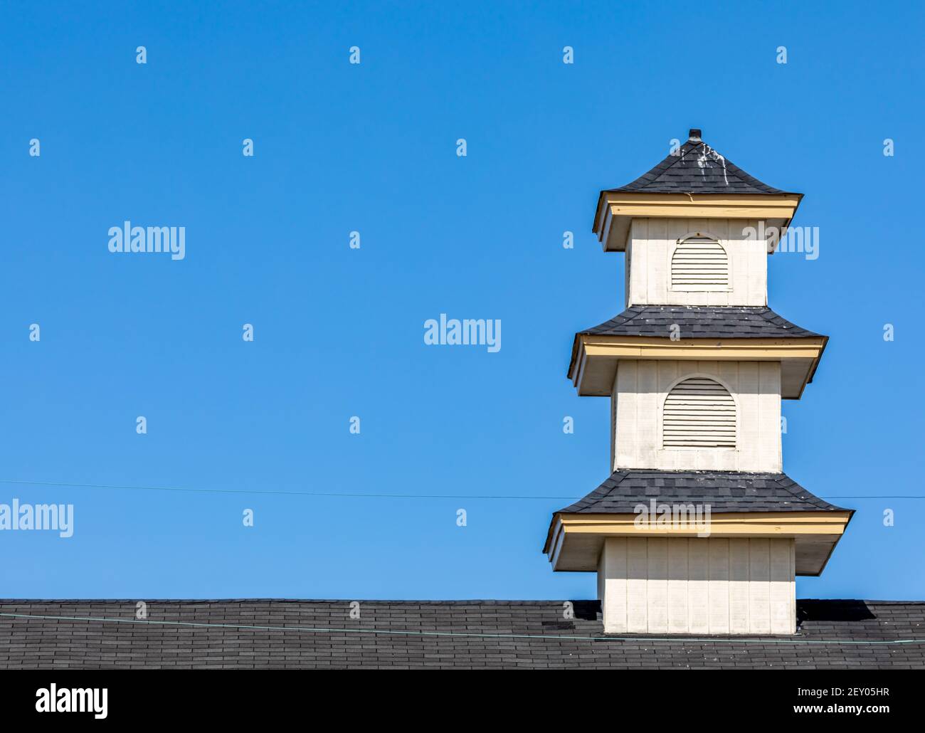 detail of a cupola on the roof of a Montauk motel Stock Photo
