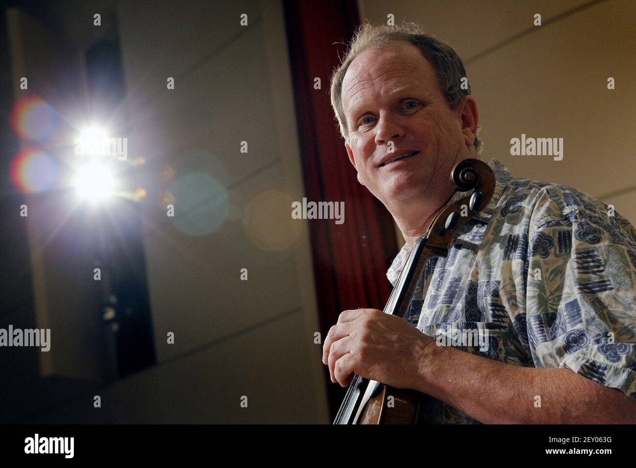 East Carolina University music teacher Gregory Hurley, who plays viola