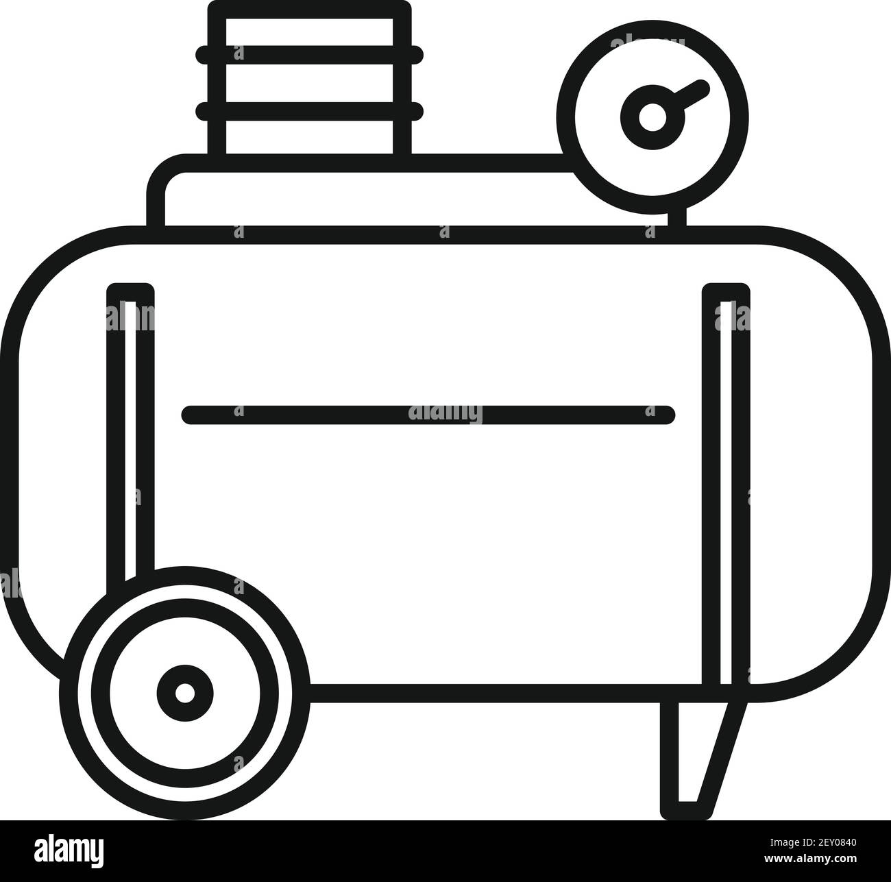 Stapler air compressor icon, outline style Stock Vector