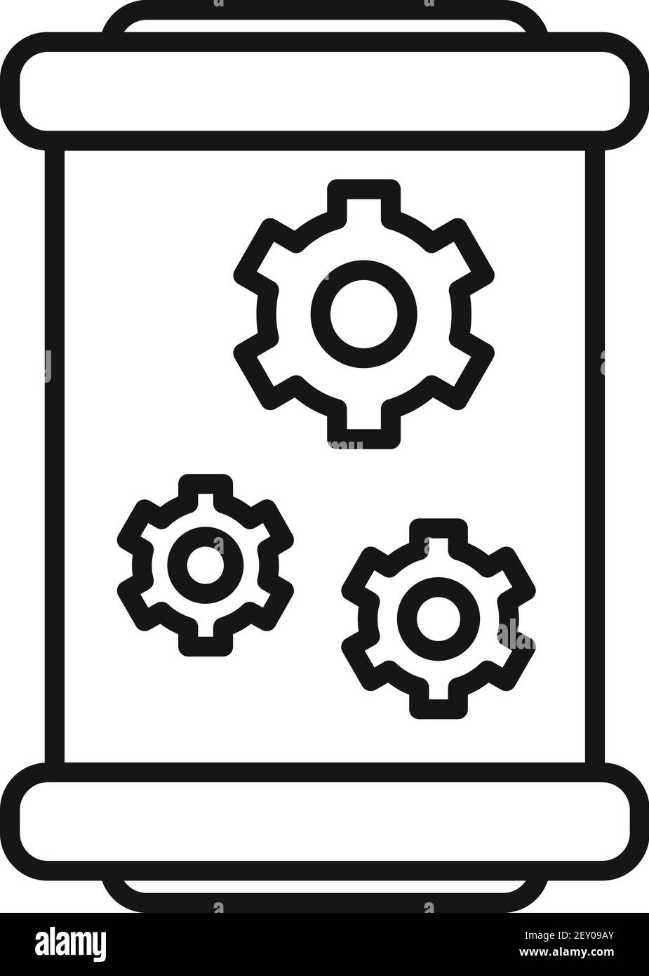 Cylinder nanotechnology icon, outline style Stock Vector