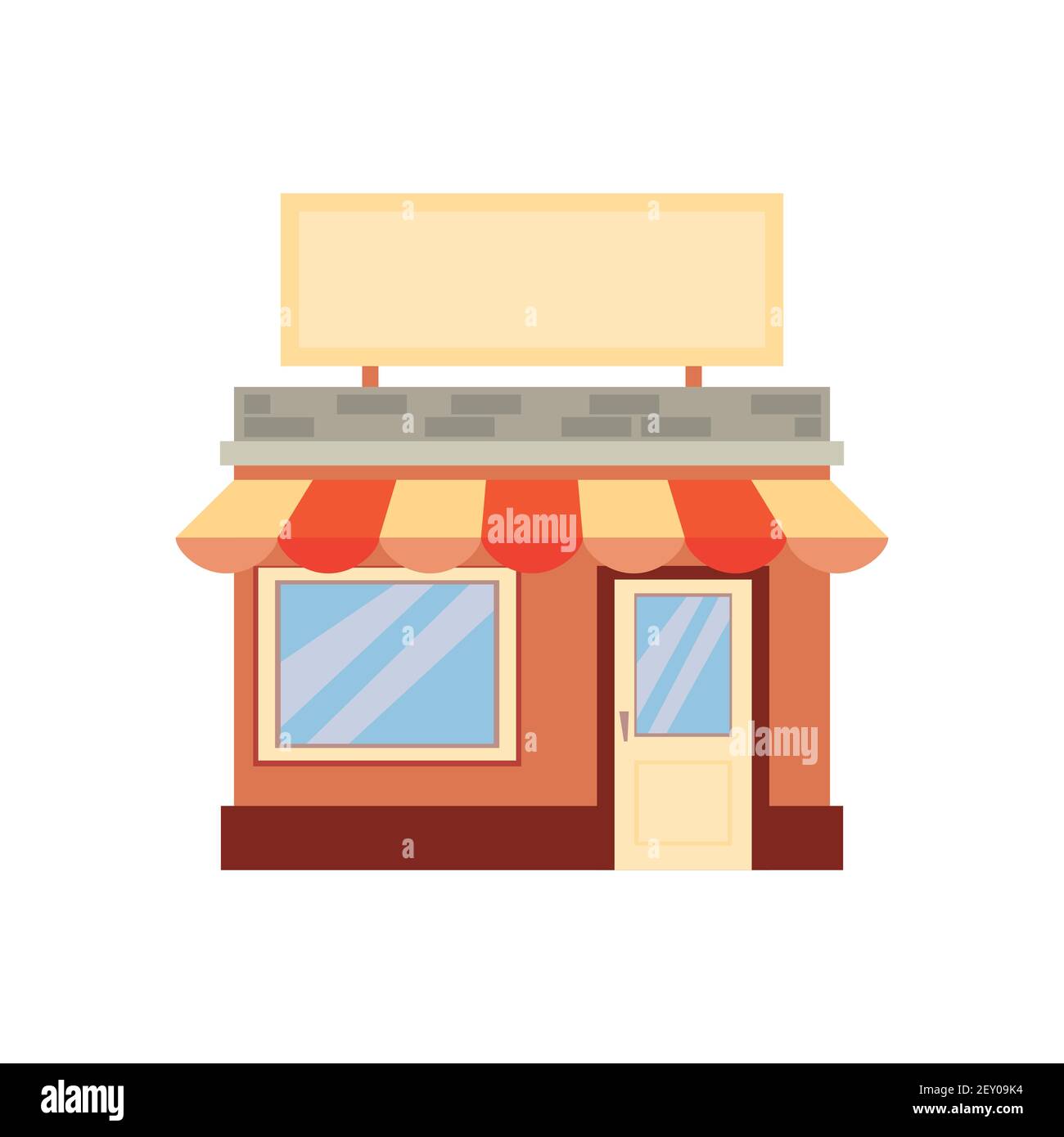 Front building of the store. Vector illustration flat cartoon style ...