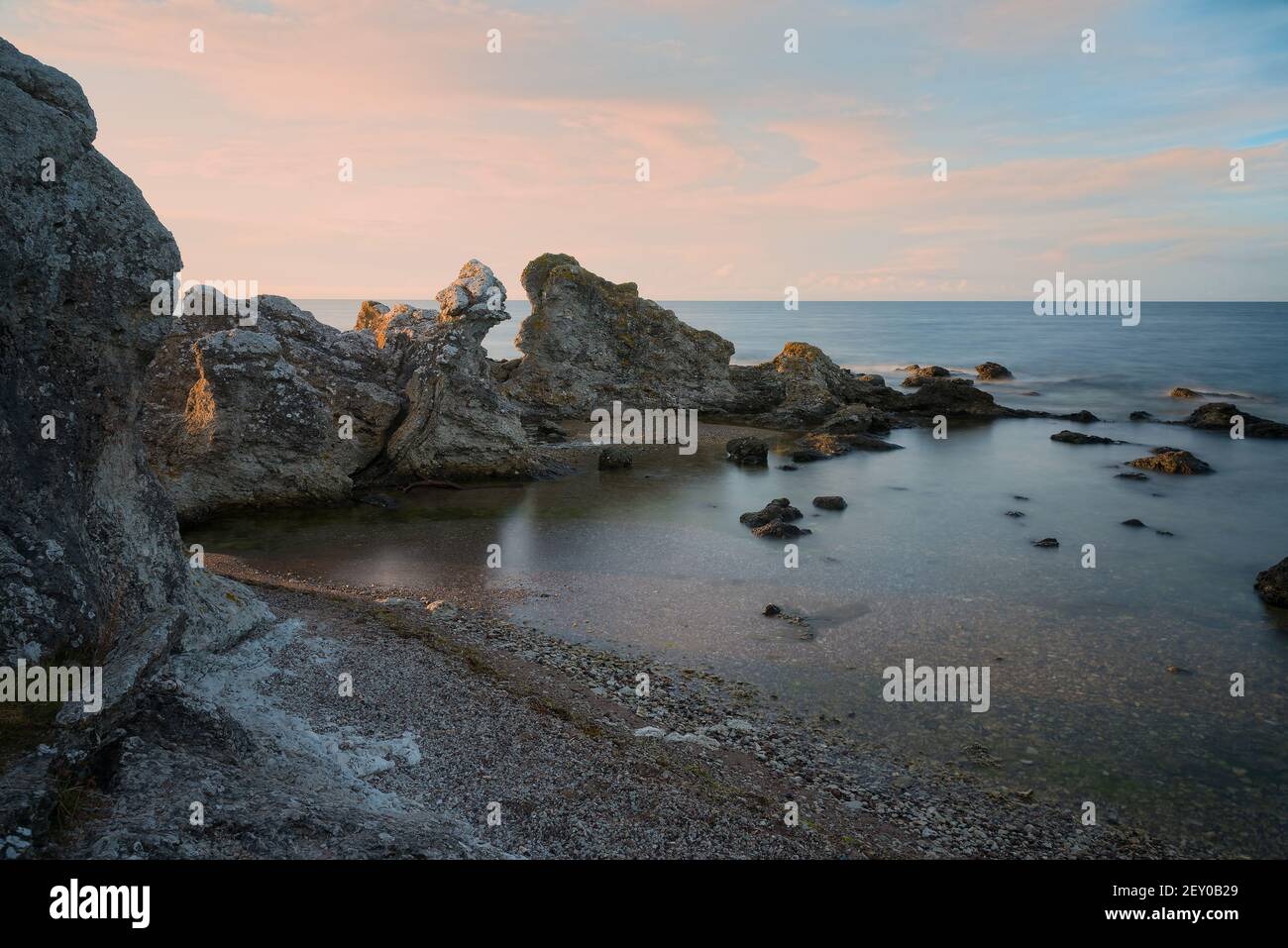 Rocks at the coast of Gotland Stock Photo