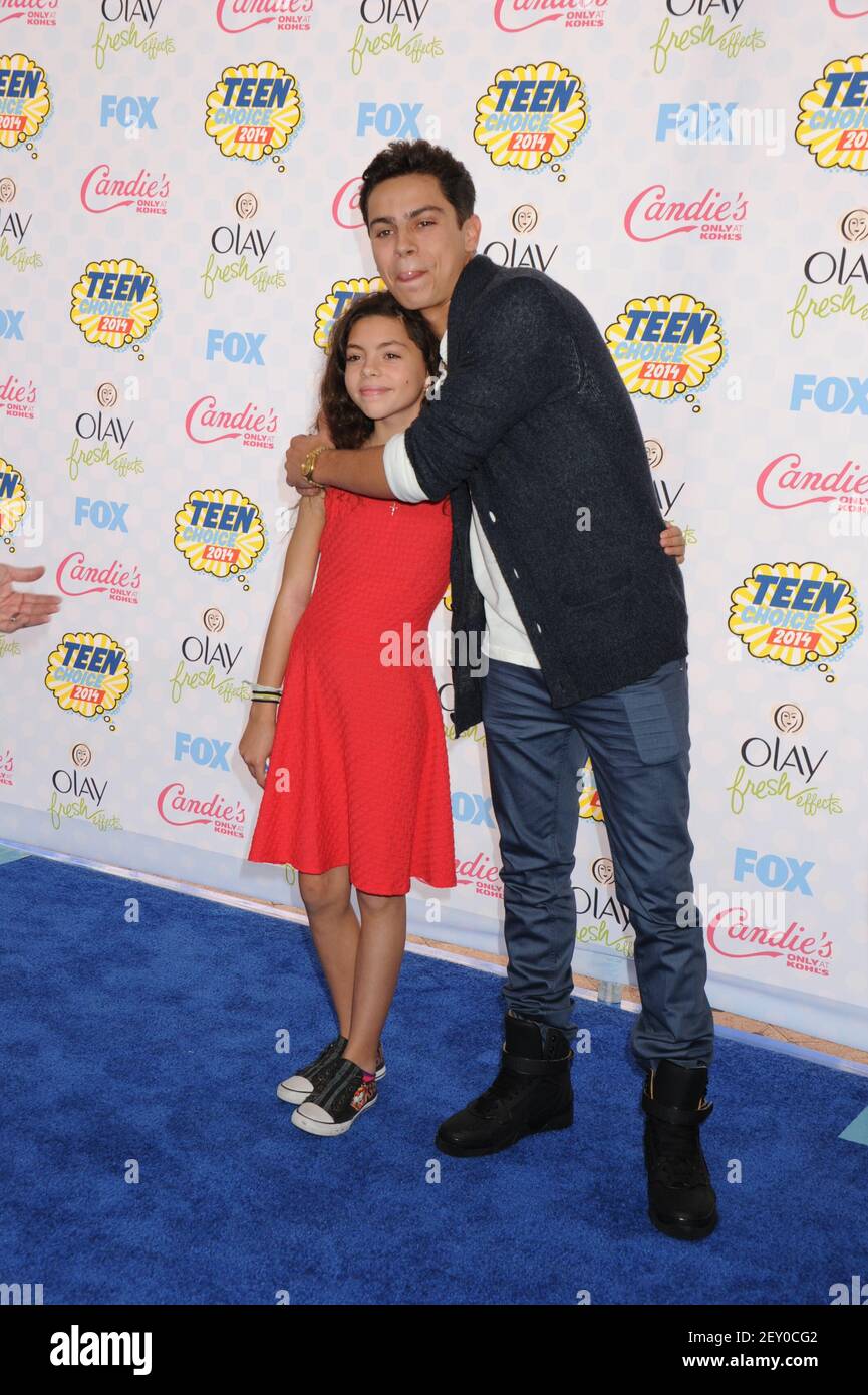 Jake T Austin arrives to the 2014 Teen Choice Awards, held at the
