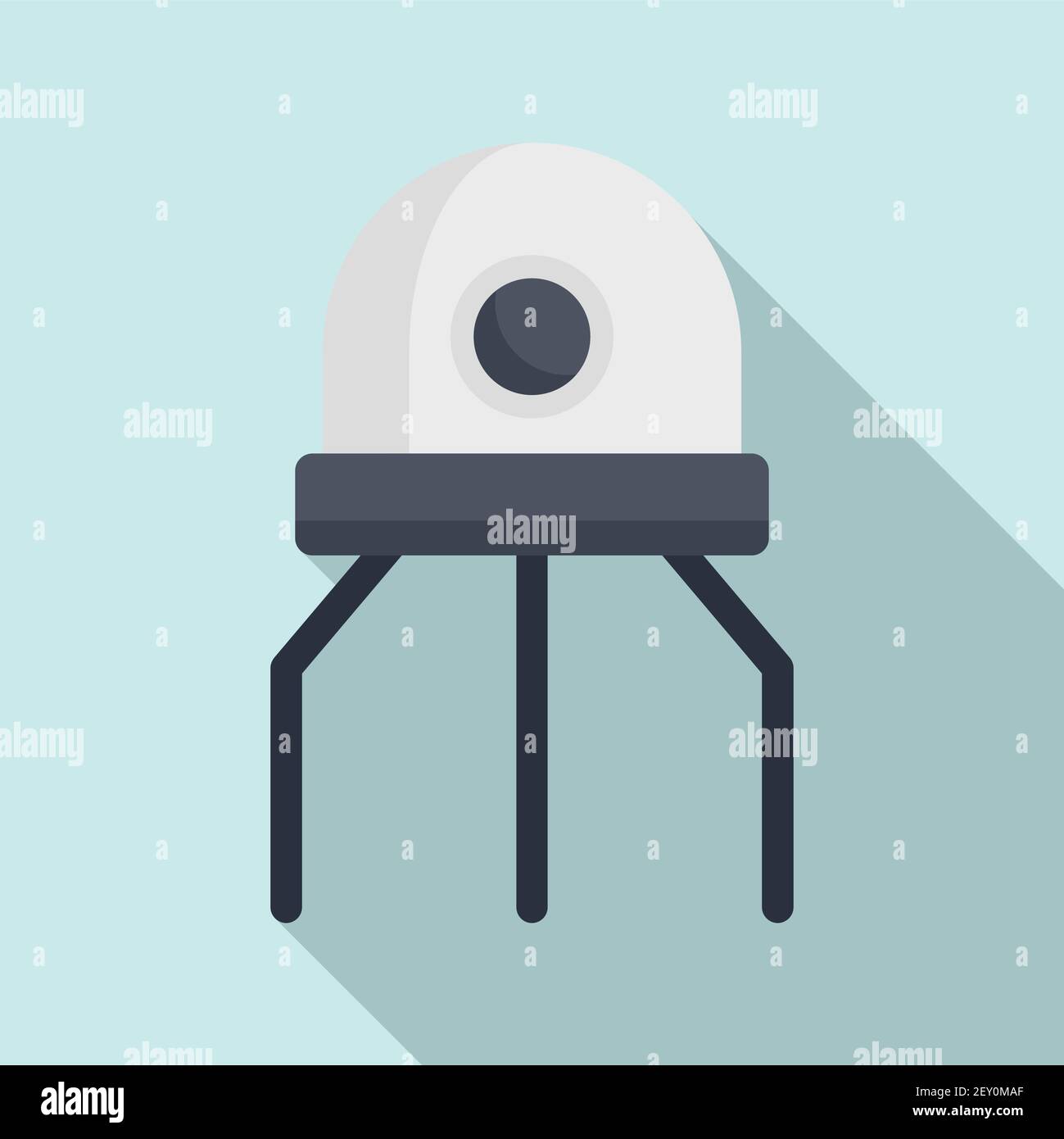 Nanotechnology artificial robot icon, flat style Stock Vector