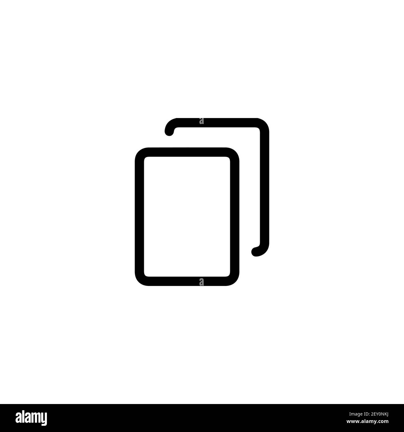 Copy content vector icon. Document Icon isolated on white background ...