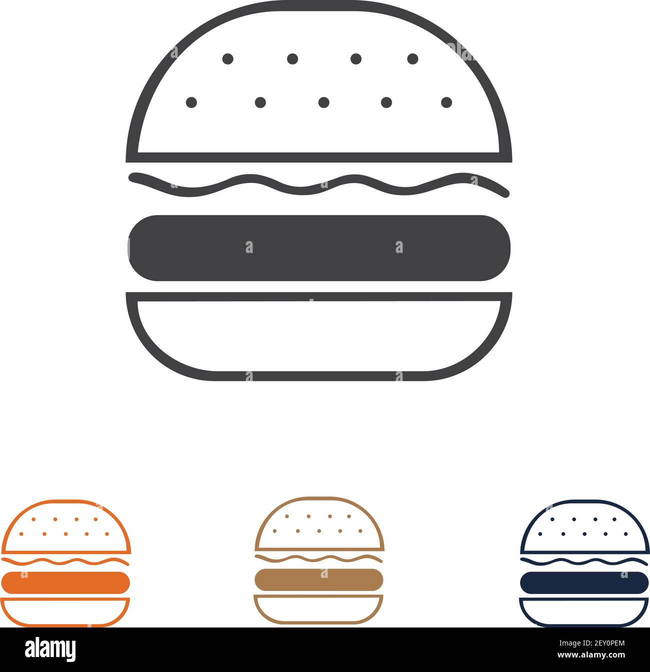 Hamburger vector icon illustration desigh Stock Vector