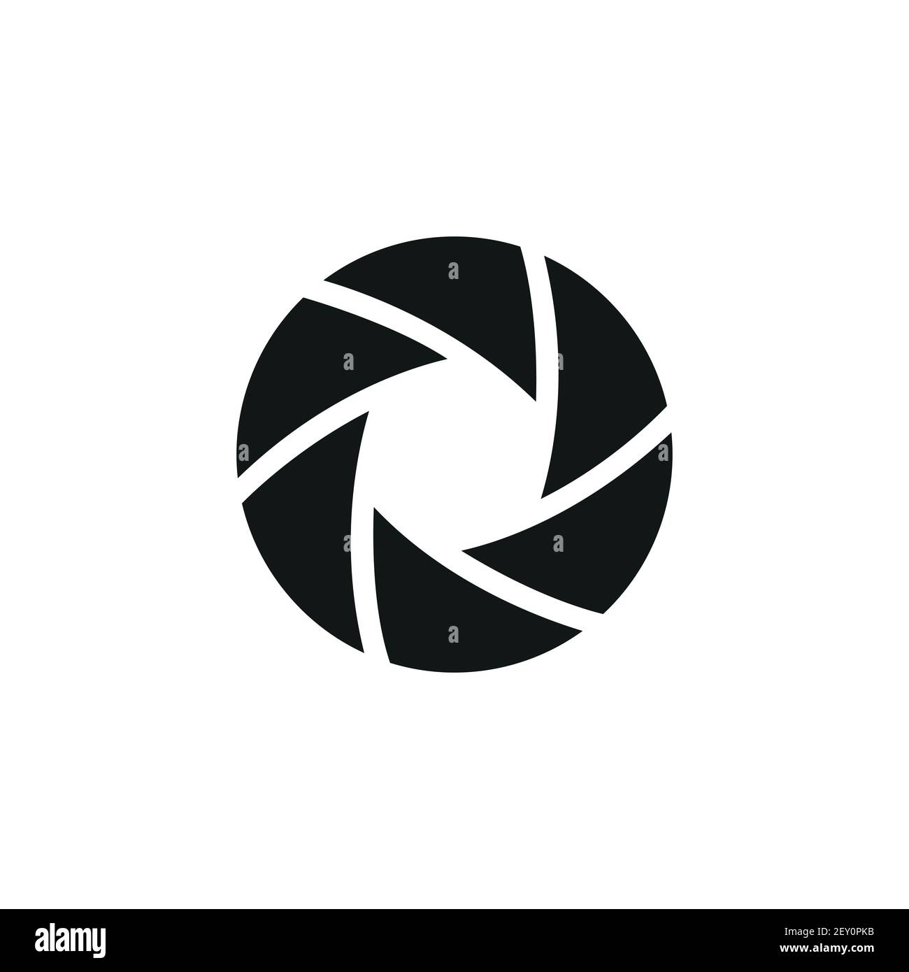 Vector illustration of camera shutter, isolated on white background ...