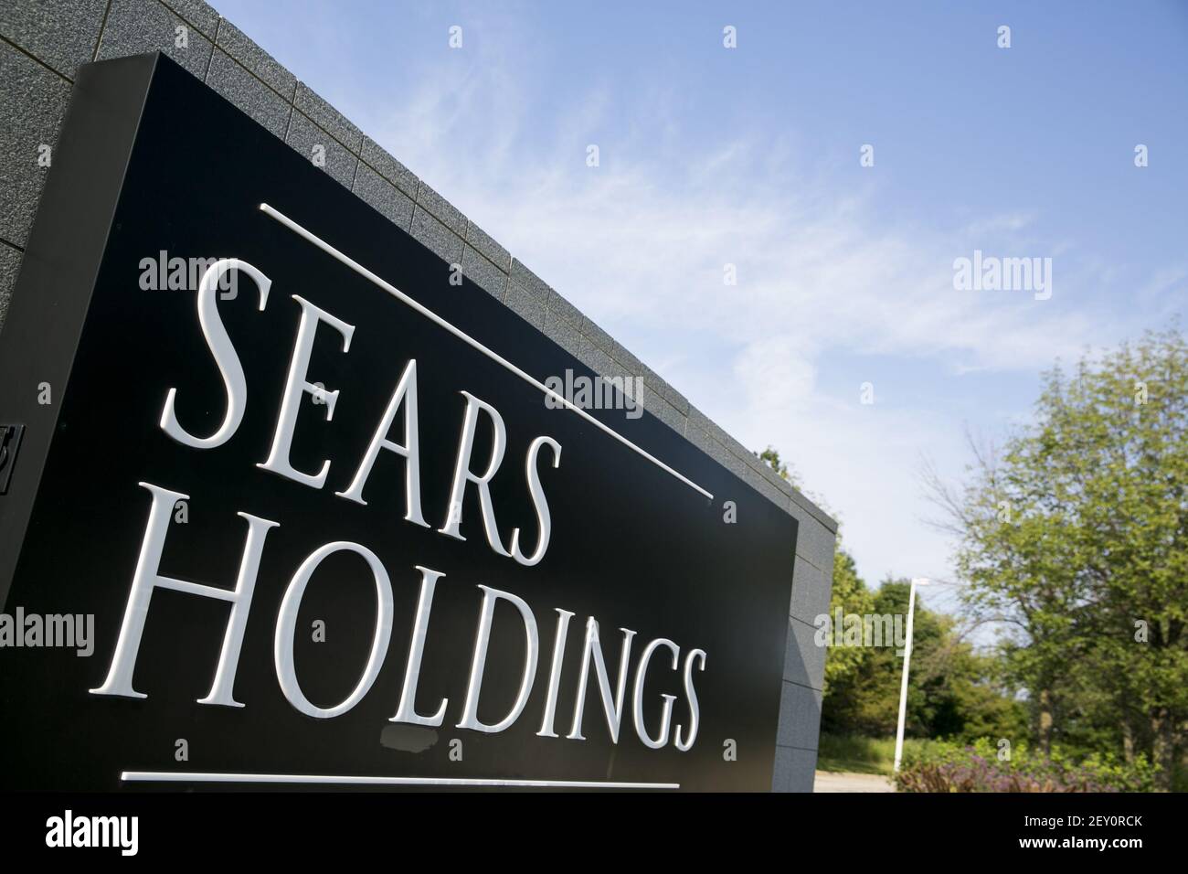 A branded sign outside the headquarters campus of Sears Holdings
