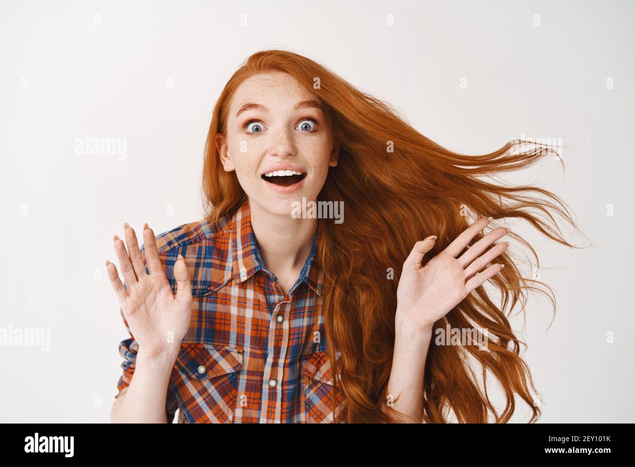 Rendering Anime Teenager Girl Red Hair Isolated White Background Stock  Photo by ©PhotosVac 414262130