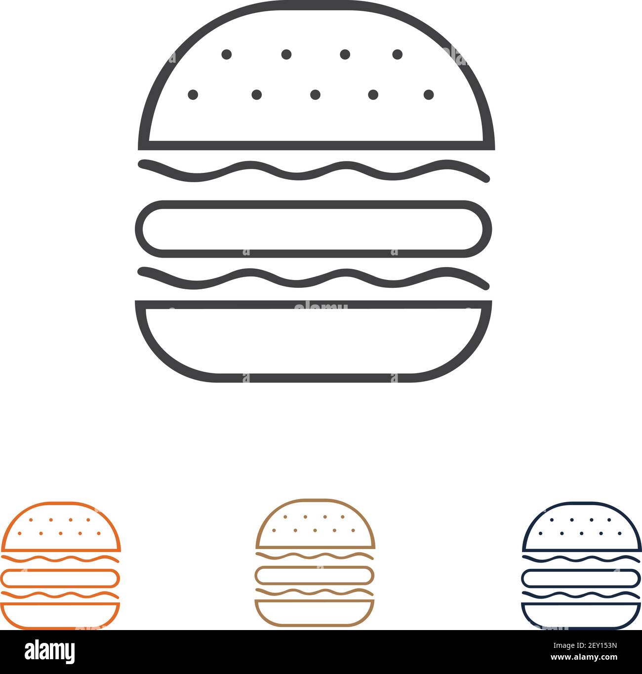 Hamburger vector icon illustration desigh Stock Vector