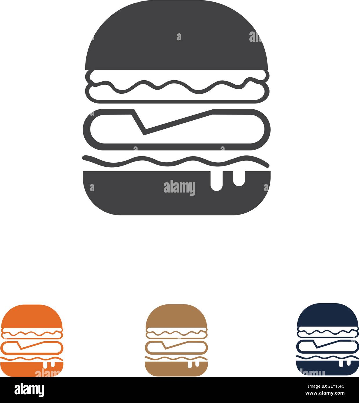 Hamburger vector icon illustration desigh Stock Vector