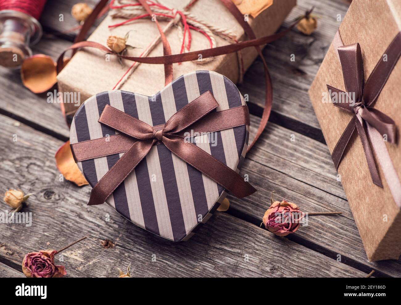 Vintage gift boxes Stock Photo Alamy