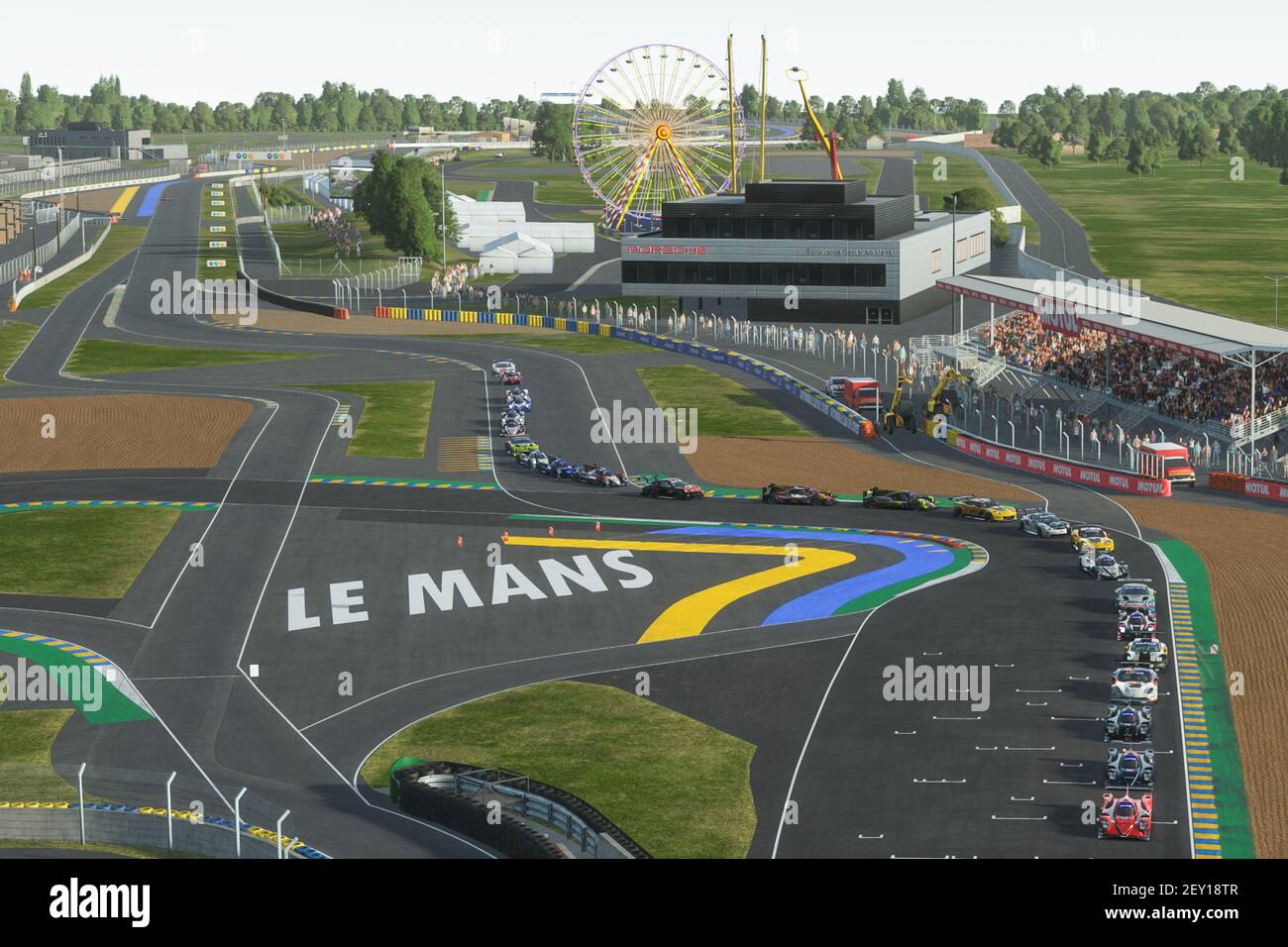 Ambiance the Red flag due to a server problem during the 24 Hours of Le Mans 24 Heures Mans Virtuelles, sim racing, from June 12 to 14, 2020 run