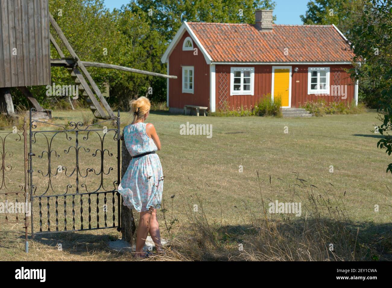 On the island of Oeland, Sweden Stock Photo