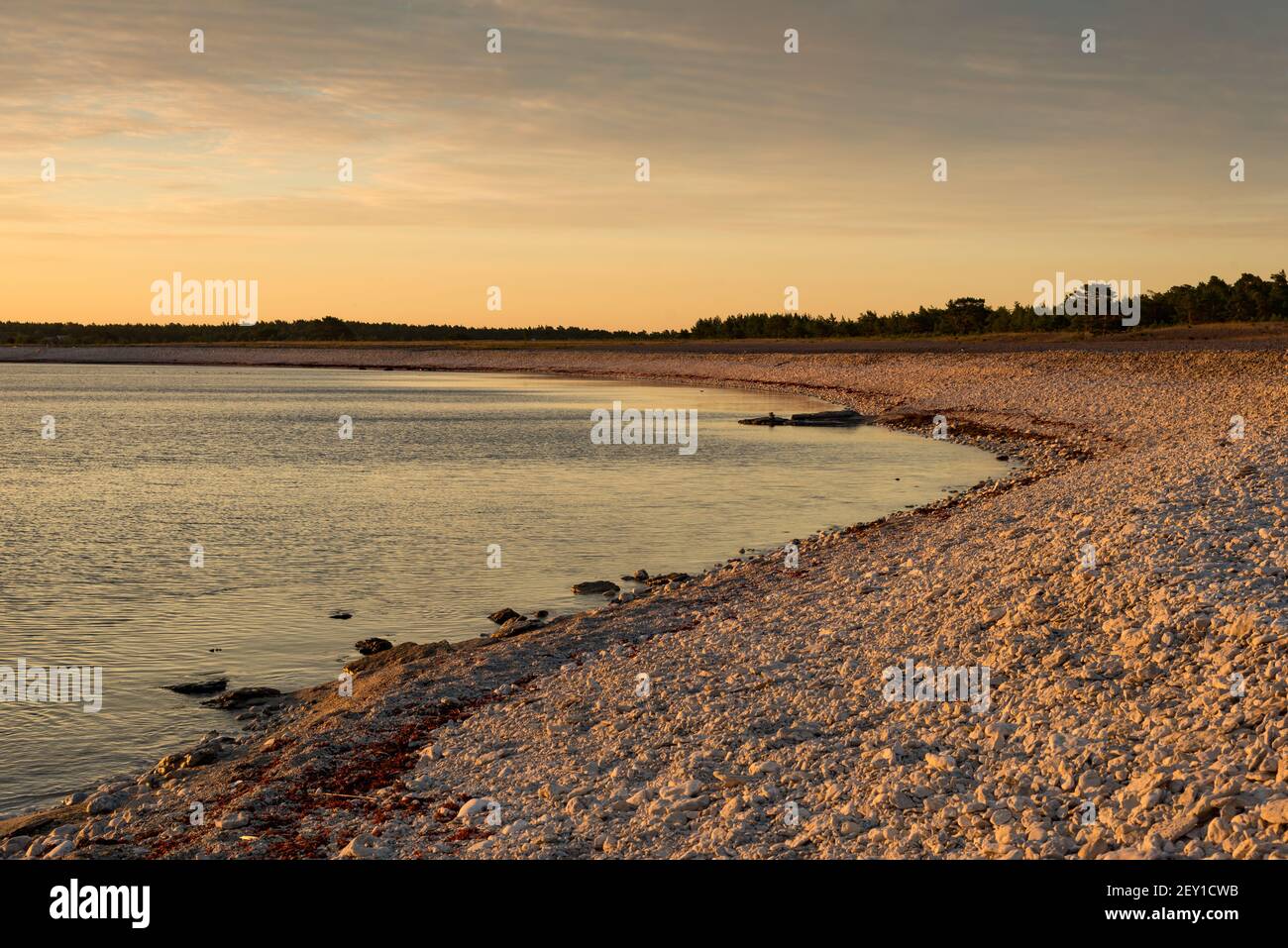 Dawn over the Baltic sea Stock Photo