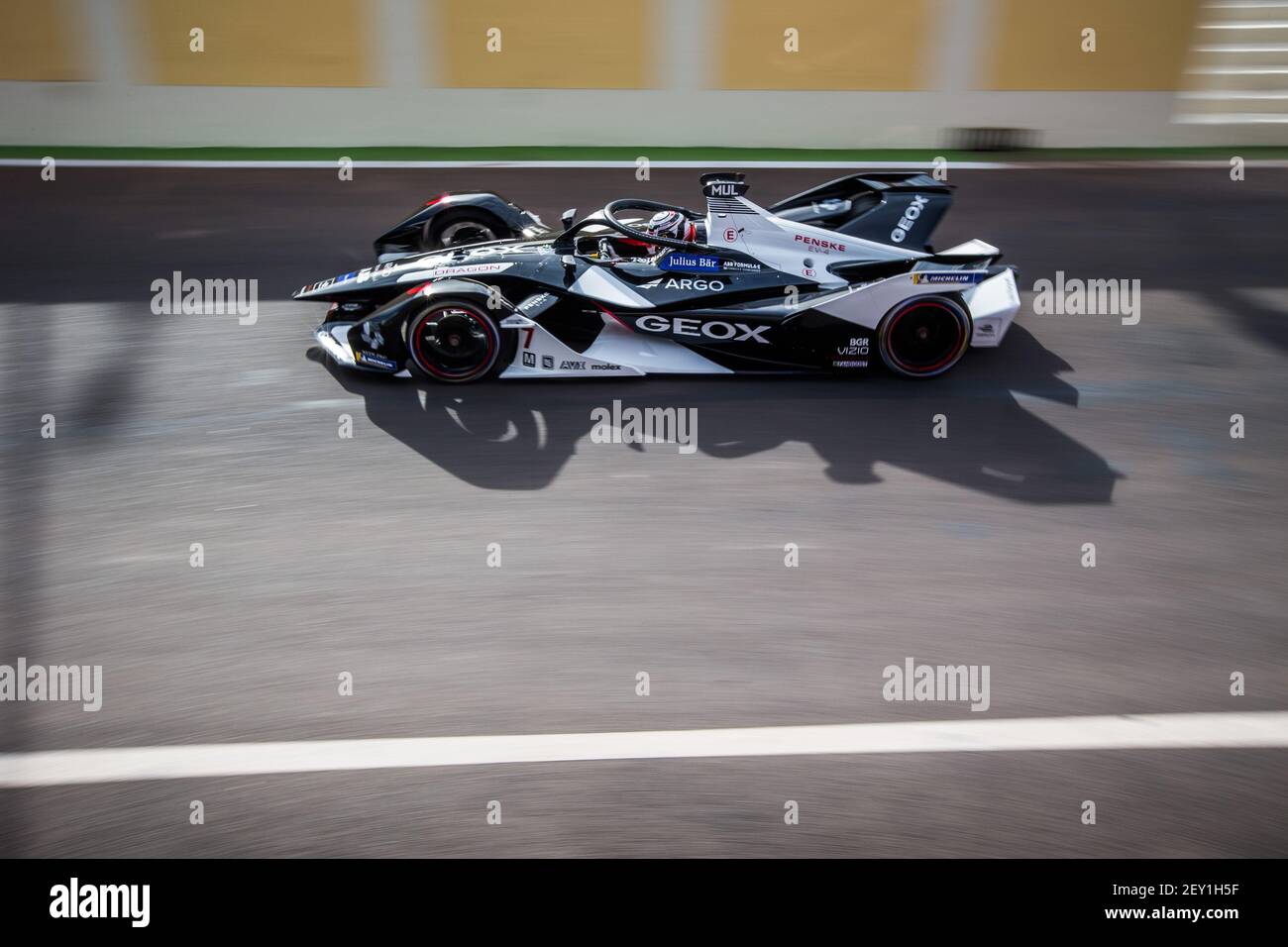 07 MULLER Nico (swi), Spark-Penske Penske EV-4, Geox Dragon, action stand  pit lane during the Marrakesh E-Prix 2020, 5th round of the 2019-20 Formula  E championship, on the Circuit International Automobile Moulay