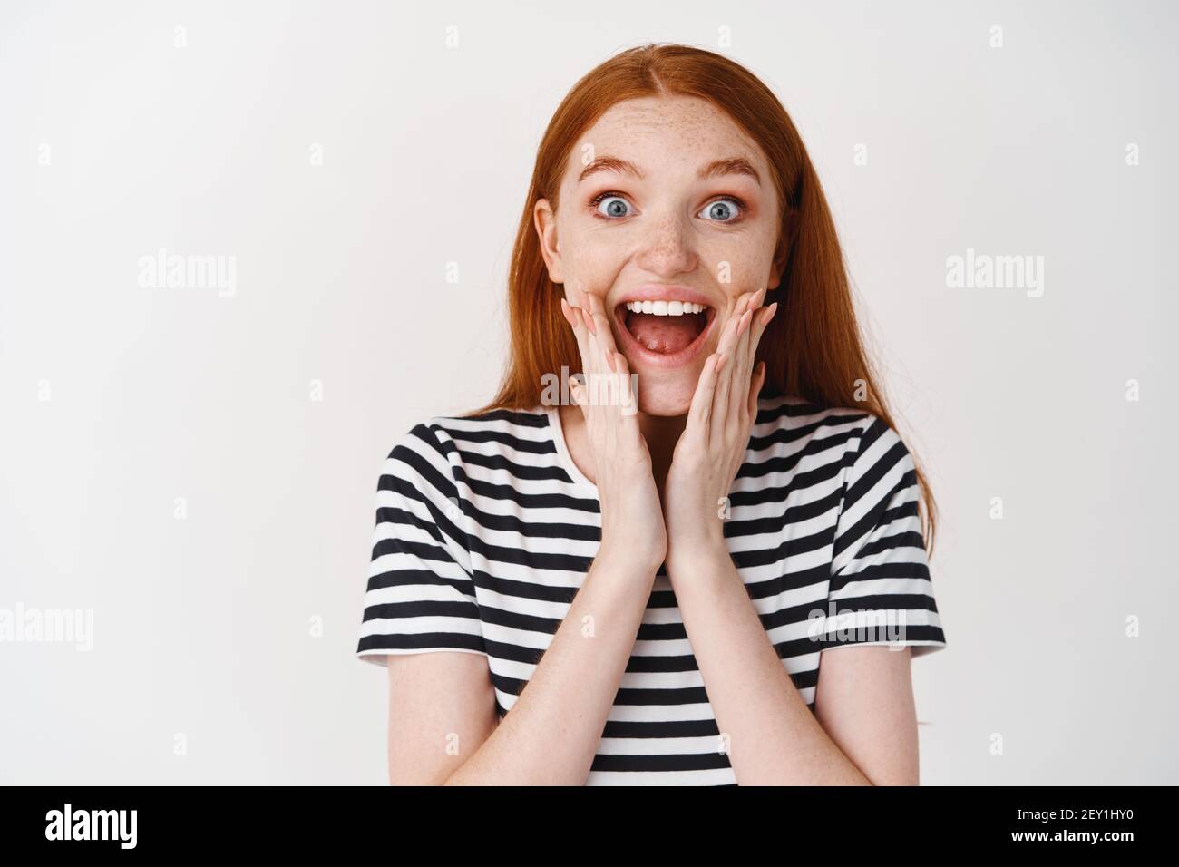 Rendering Anime Teenager Girl Red Hair Isolated White Background Stock  Photo by ©PhotosVac 414262130