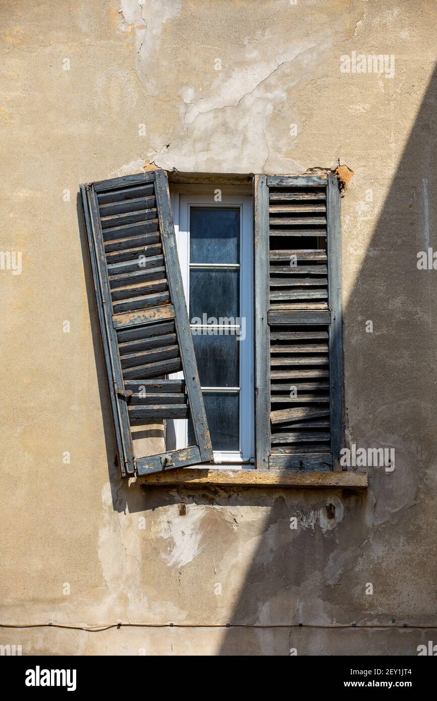 traditional windows with  shutters, europe Stock Photo