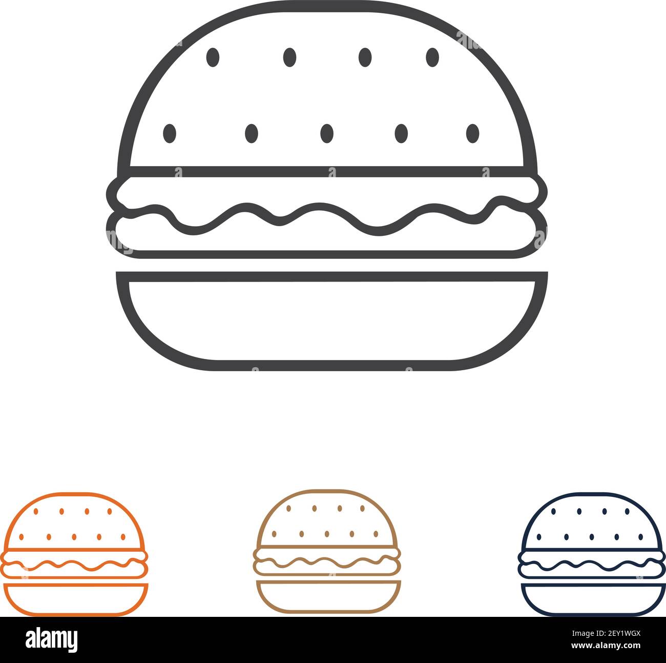 Hamburger vector icon illustration desigh Stock Vector