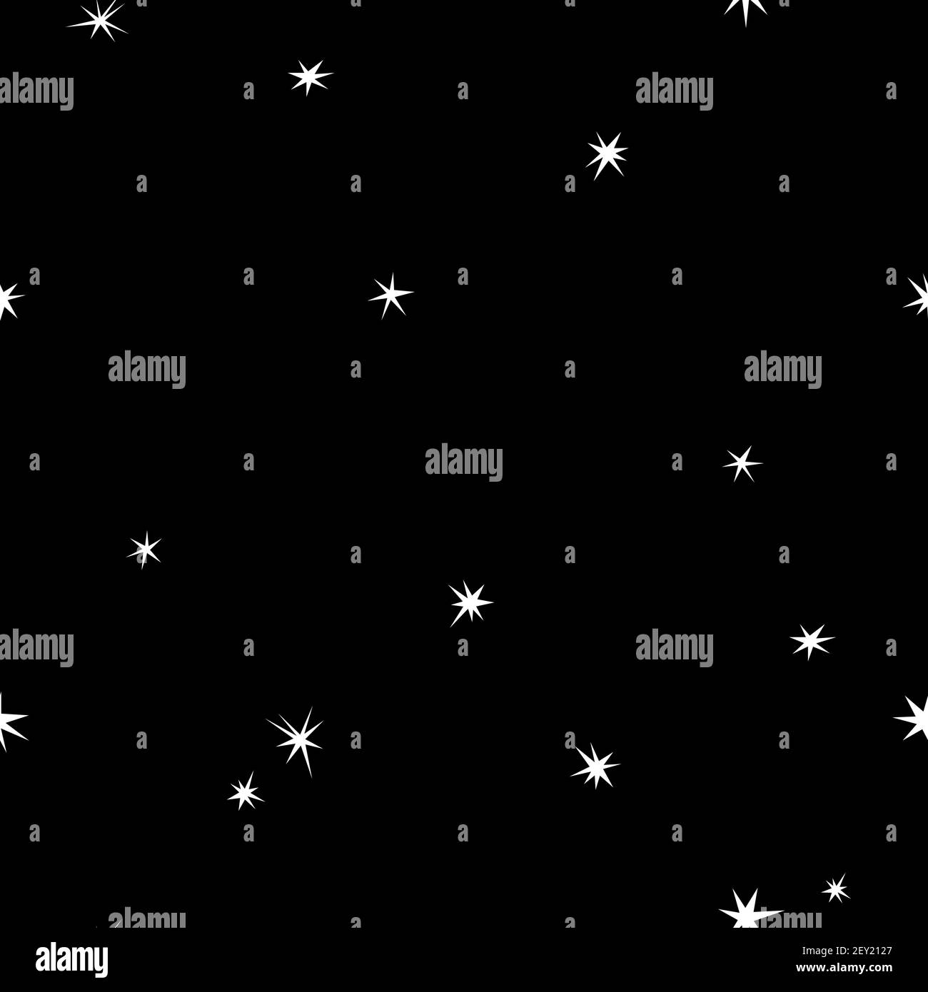Seamless pattern with white shabby stars on black background. Vector ...