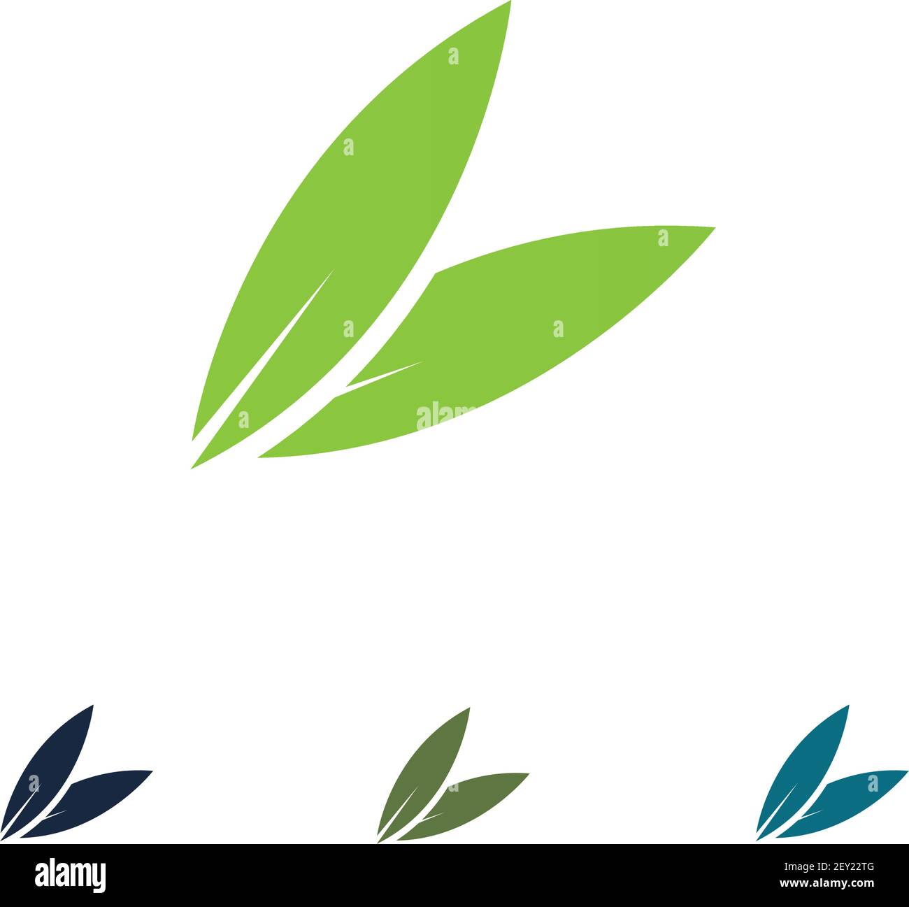 green leaf logo vector Stock Vector Image & Art - Alamy